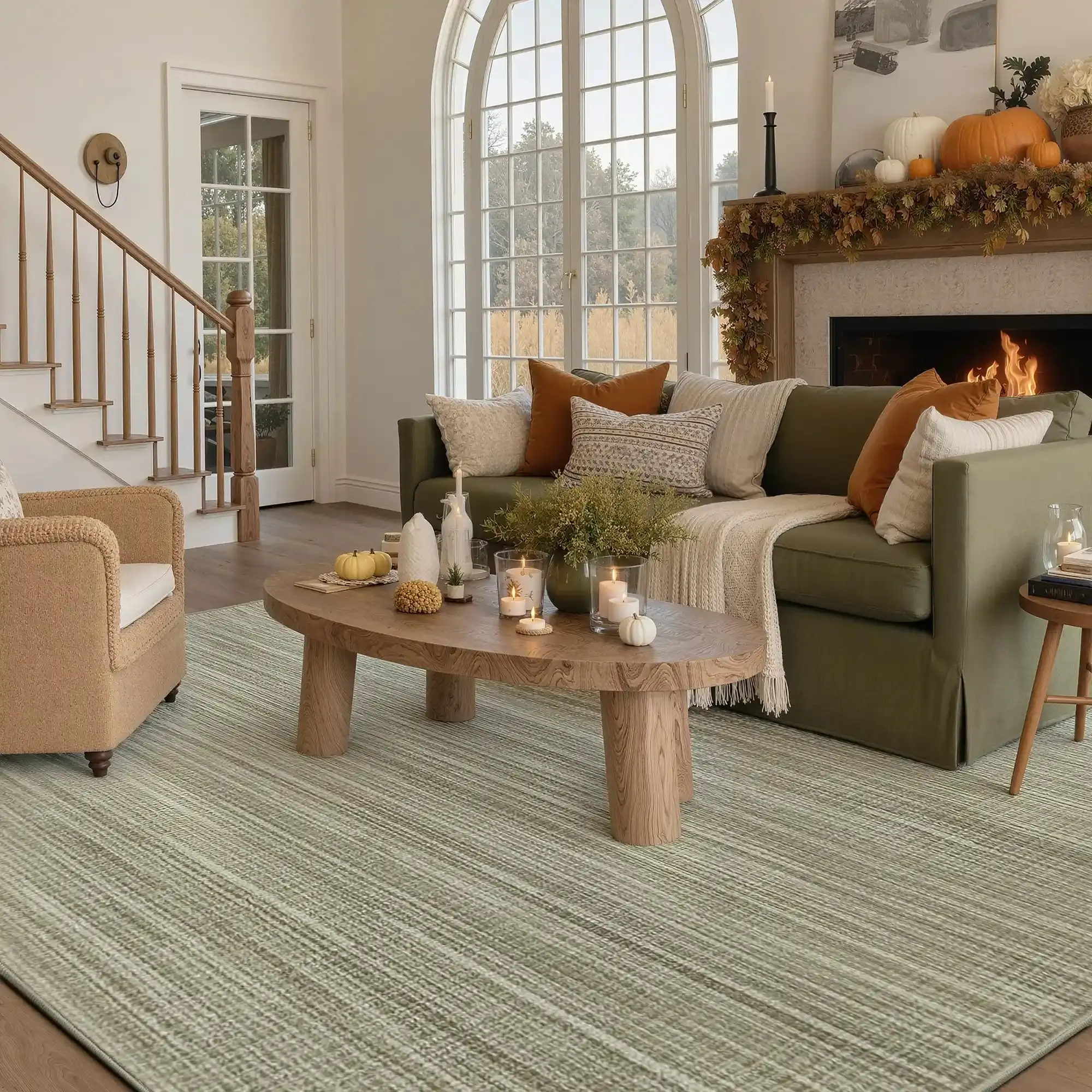 Addison Neutral Textured Wool Rug - Image 2