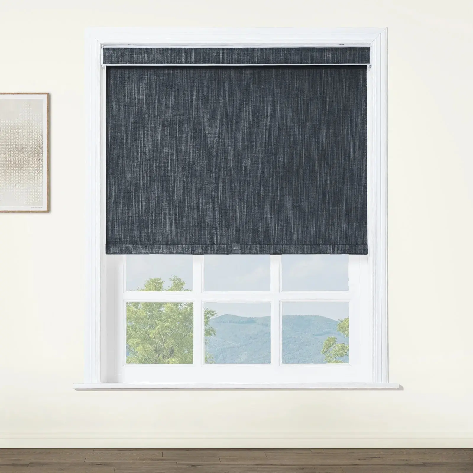 Alvin Motorized Linen Blackout Roller Shade - Image 12