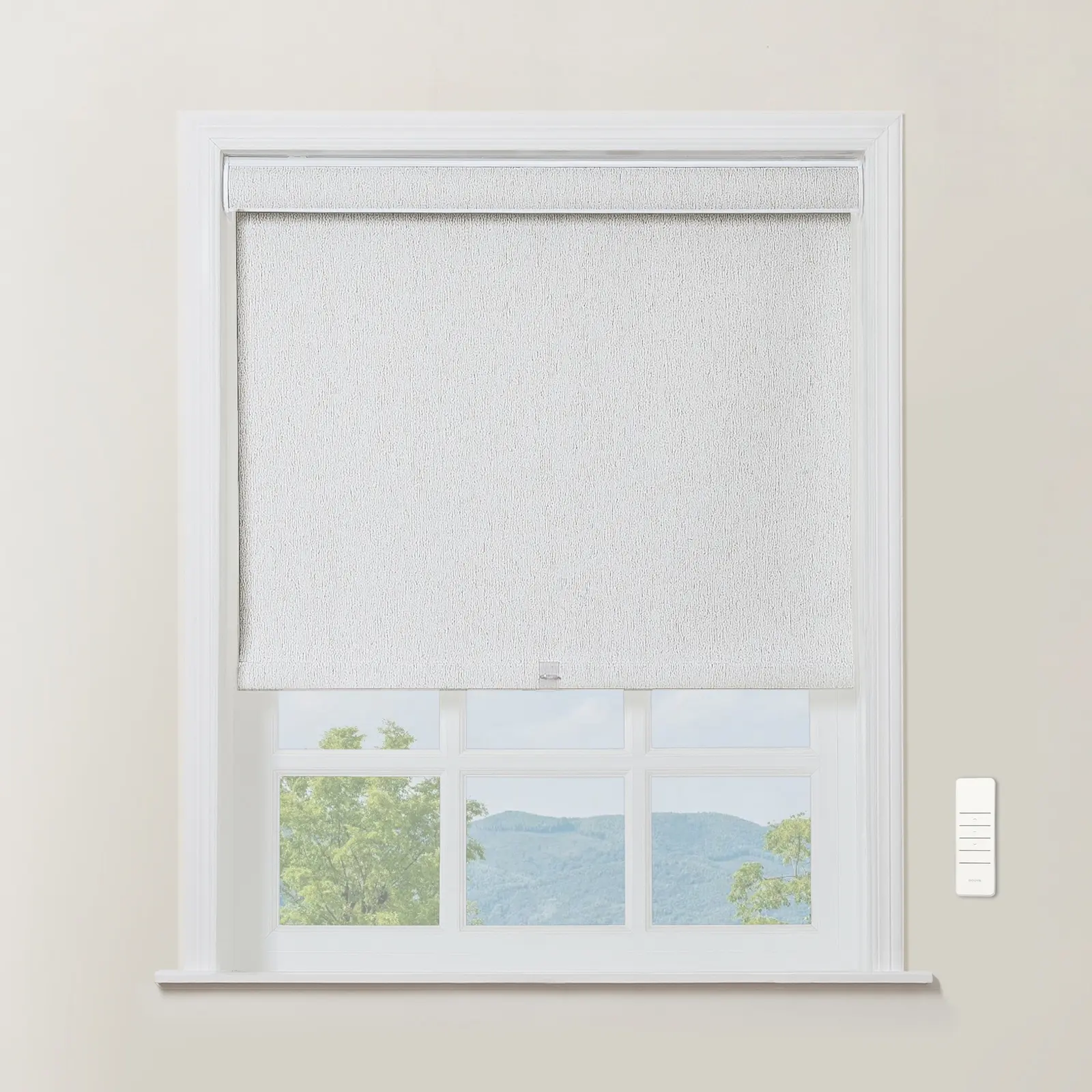 Alvin Motorized Linen Blackout Roller Shade - Image 7