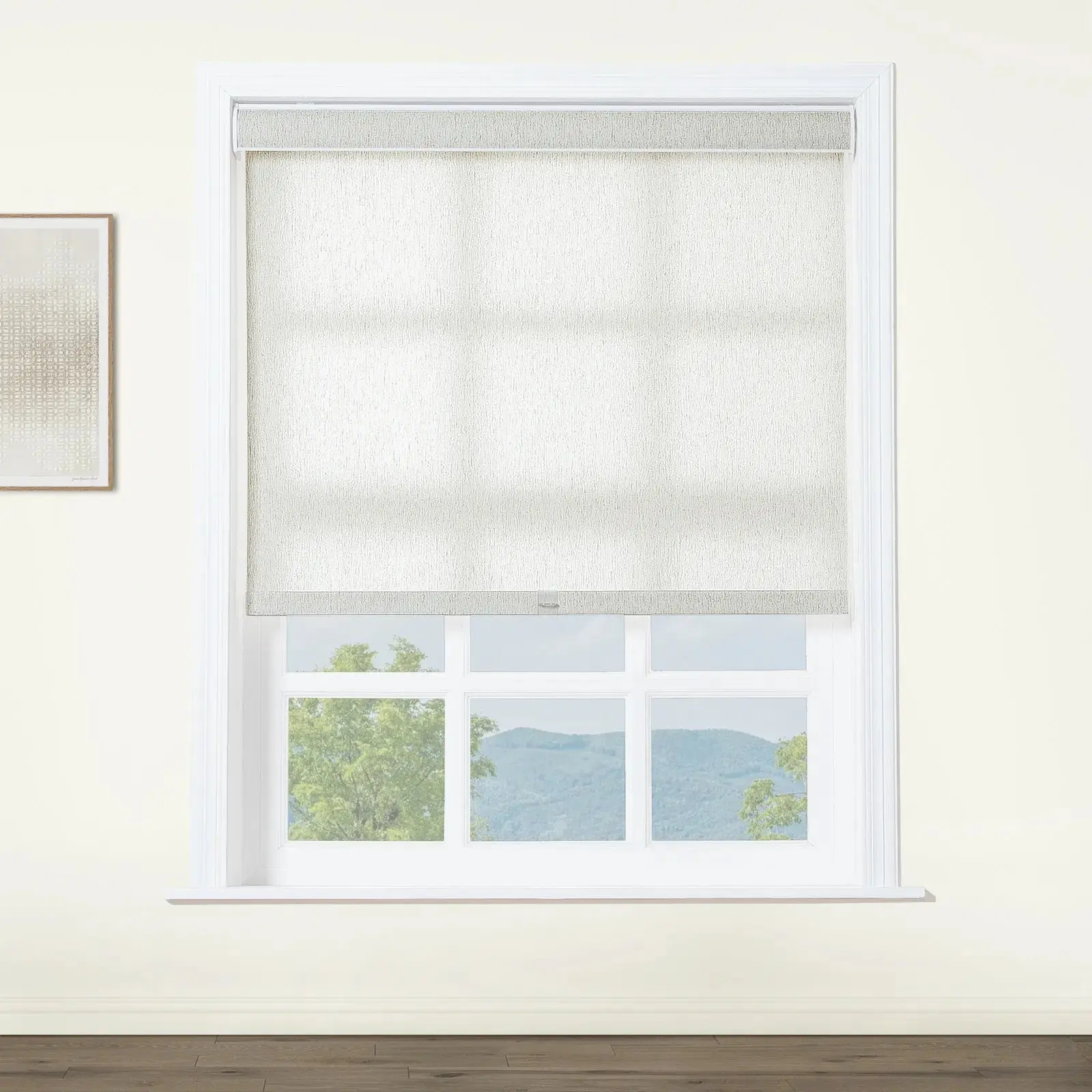 Alvin Motorized Linen Light Filtering Roller Shade - Image 5
