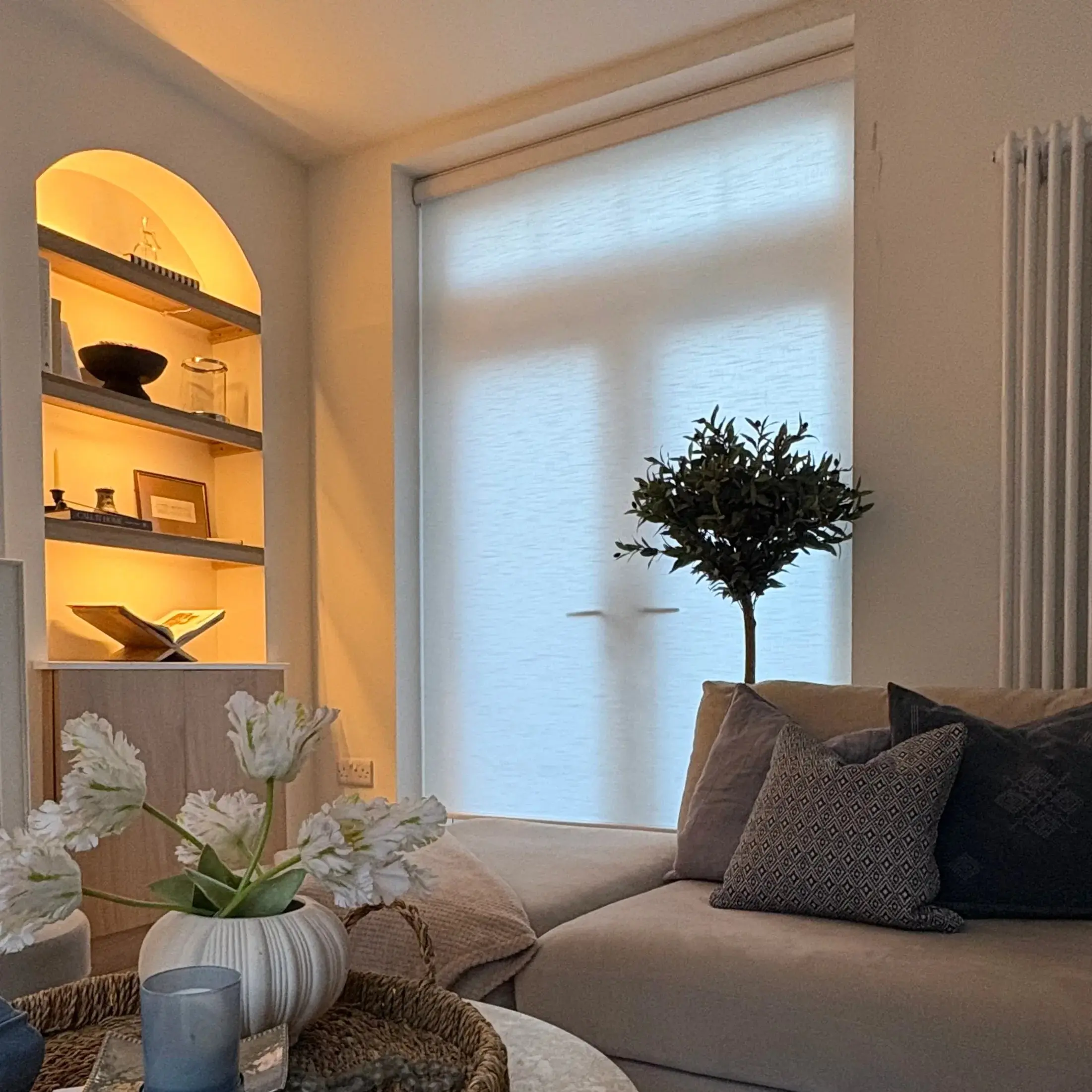 Alvin Motorized Sheer Light Filtering Roller Shade - Image 45