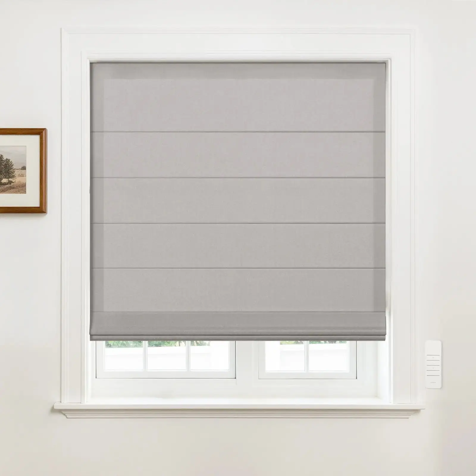 Alvin Motorized Sheer Light Filtering Roman Shade - Image 10