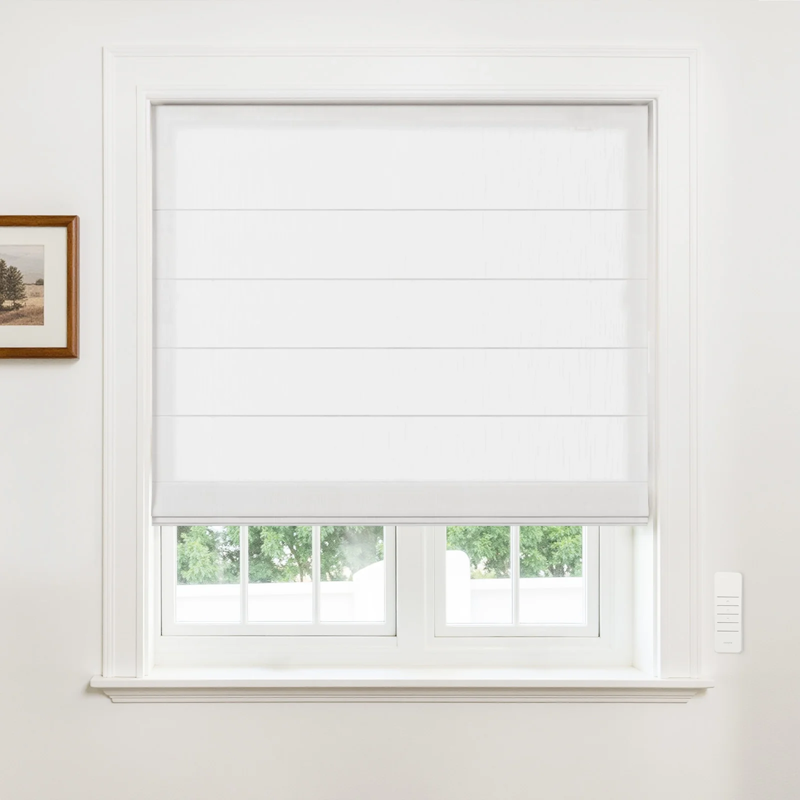 Alvin Motorized Sheer Light Filtering Roman Shade - Image 14