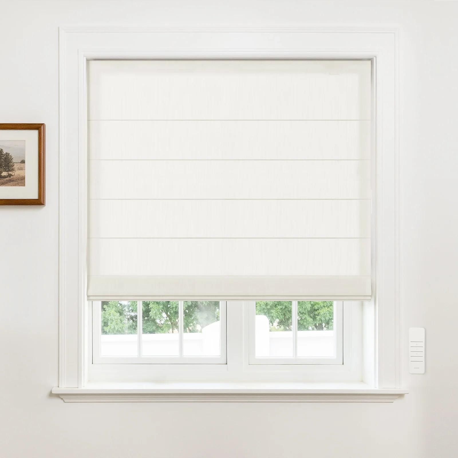 Alvin Motorized Sheer Light Filtering Roman Shade - Image 15