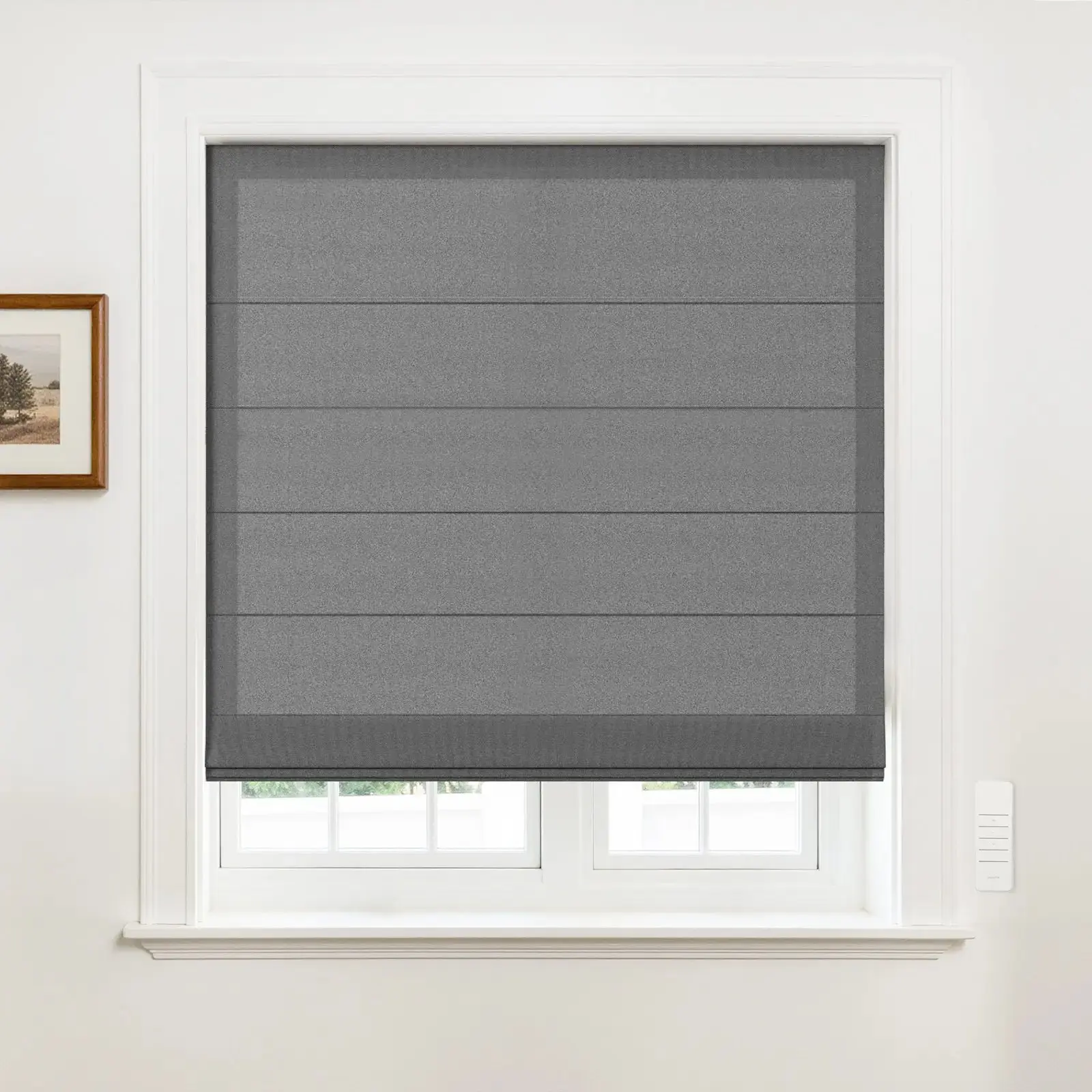 Alvin Motorized Sheer Light Filtering Roman Shade - Image 16