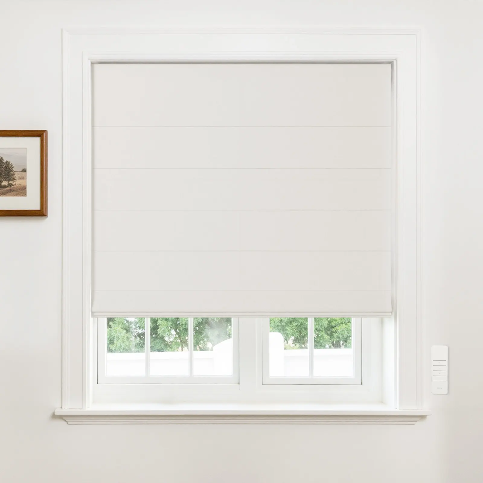 Alvin Motorized Sheer Light Filtering Roman Shade - Image 17