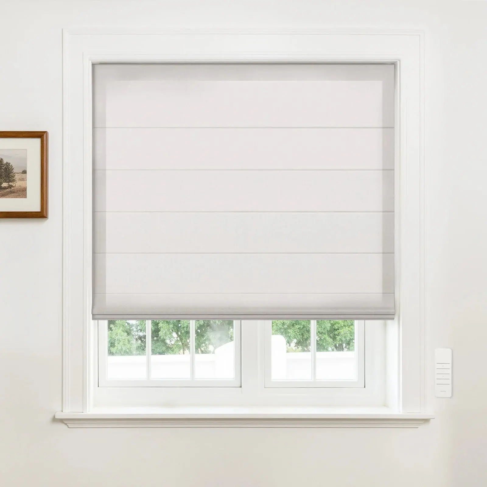 Alvin Motorized Sheer Light Filtering Roman Shade - Image 20