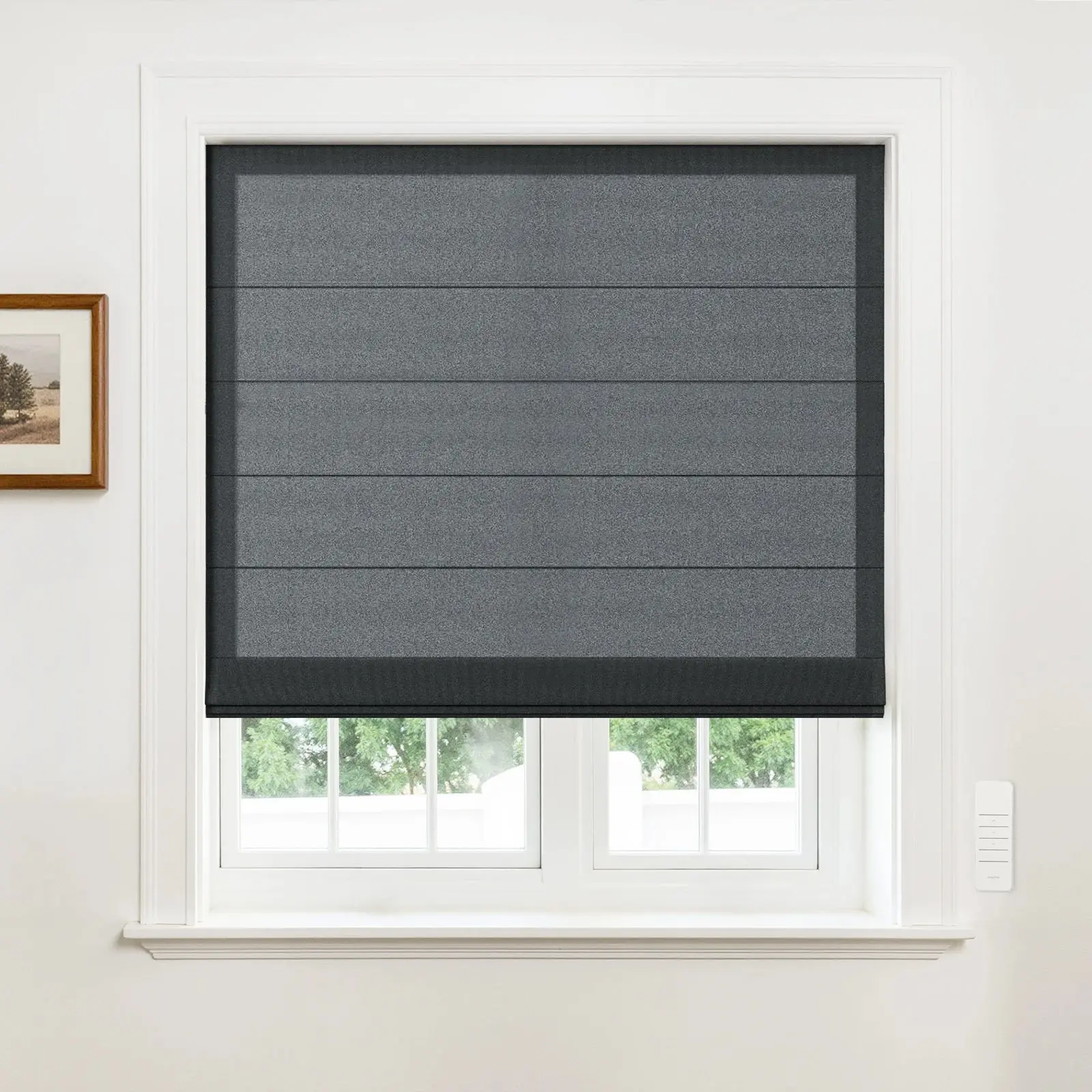 Alvin Motorized Sheer Light Filtering Roman Shade - Image 22