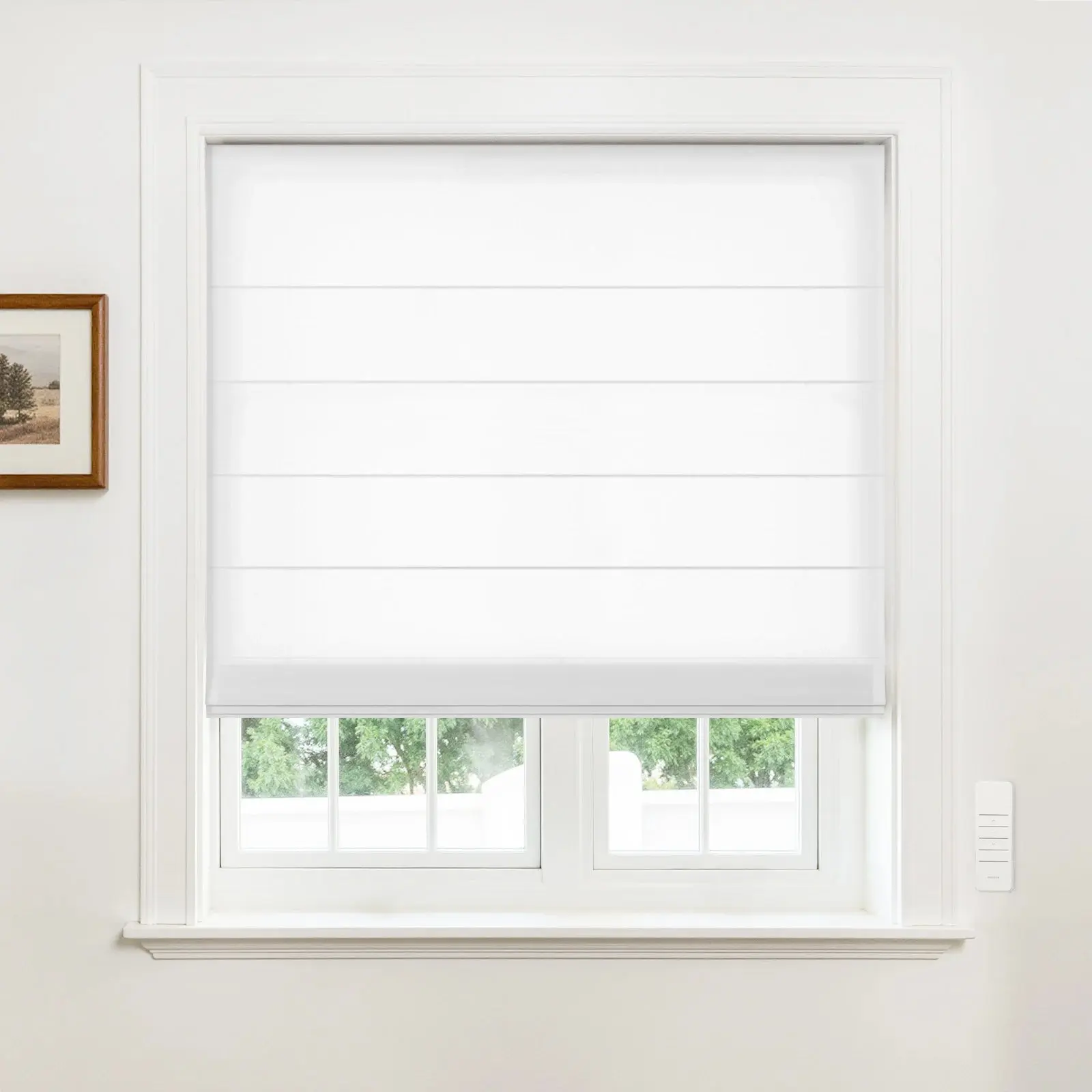 Alvin Motorized Sheer Light Filtering Roman Shade - Image 23