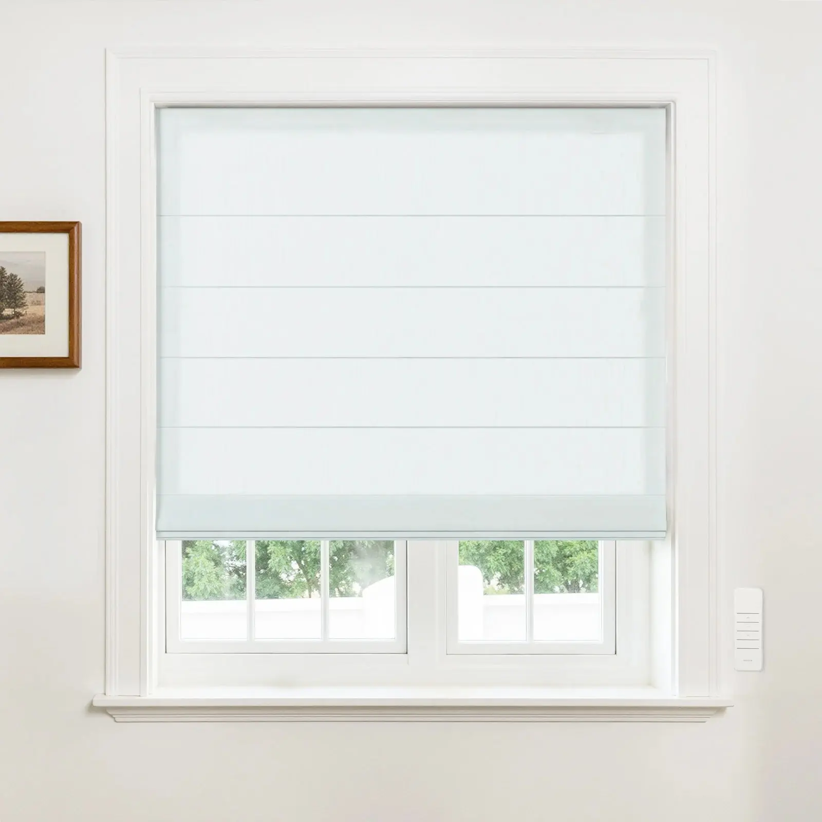 Alvin Motorized Sheer Light Filtering Roman Shade - Image 25