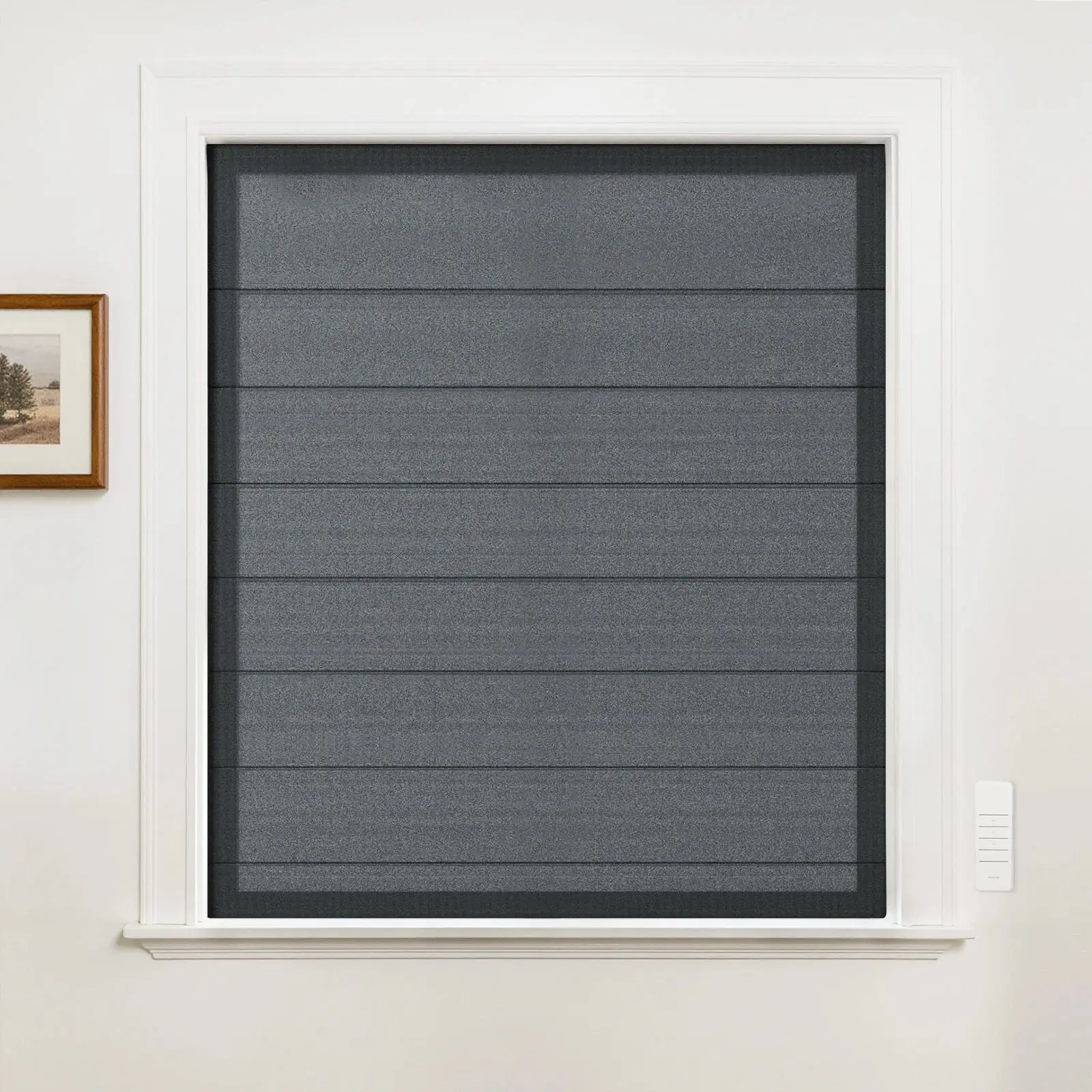 Alvin Motorized Sheer Light Filtering Roman Shade - Image 32