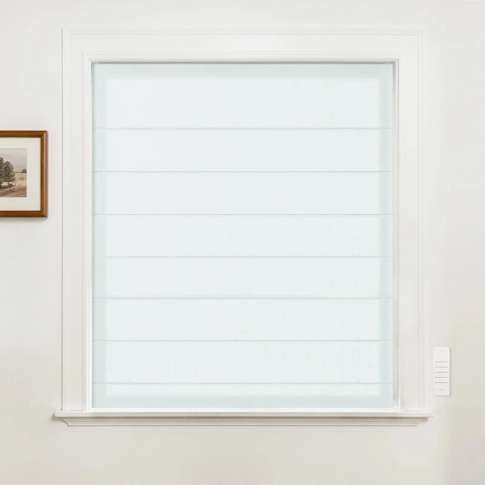 Alvin Motorized Sheer Light Filtering Roman Shade - Image 36
