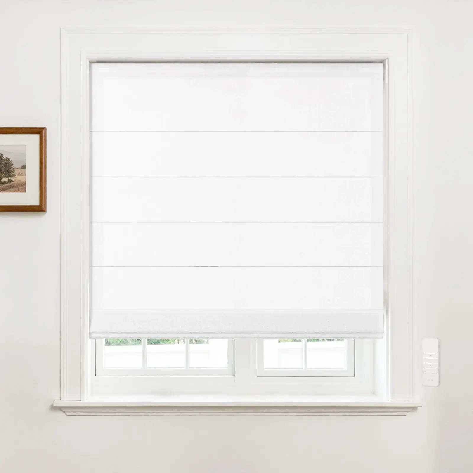 Alvin Motorized Sheer Light Filtering Roman Shade - Image 9