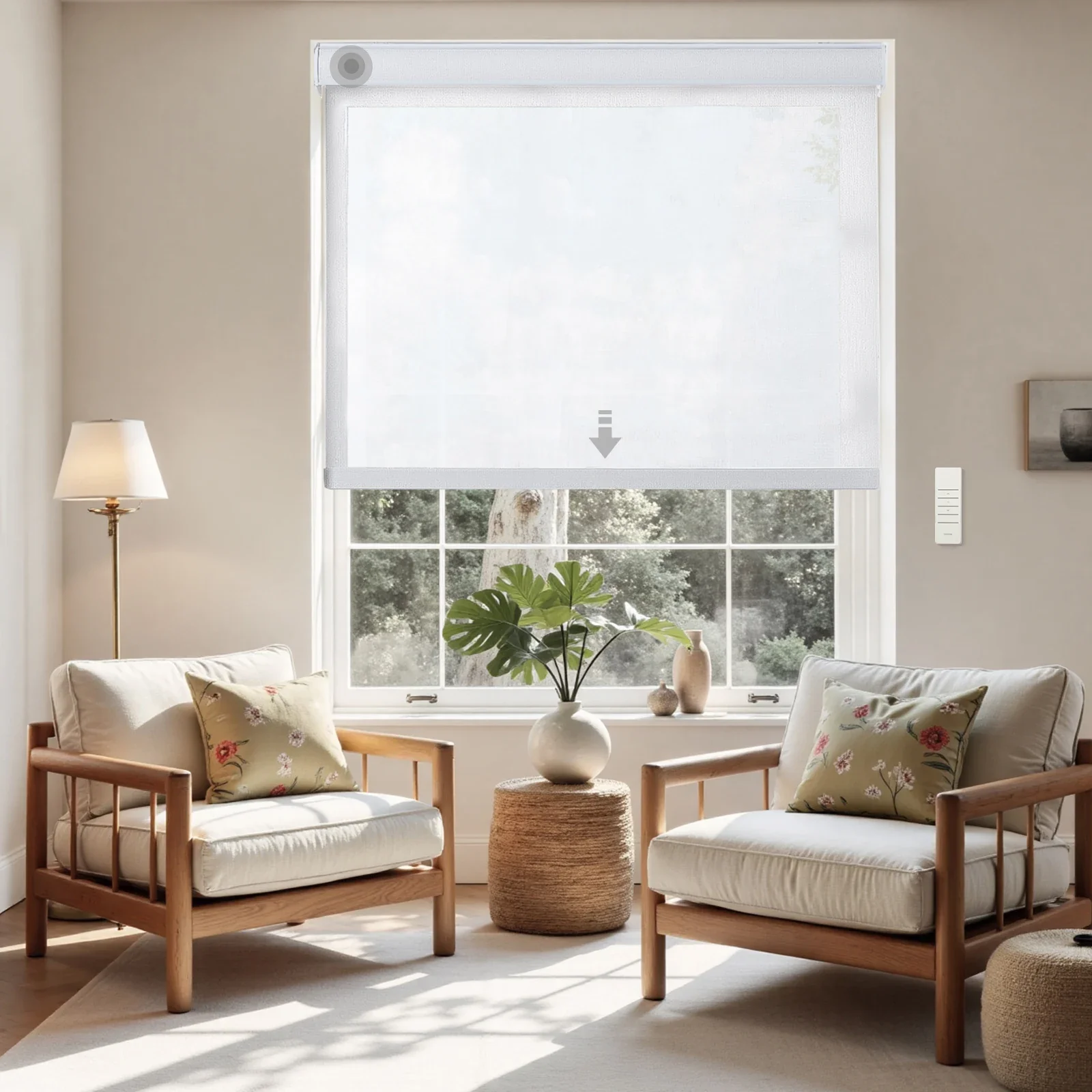 Alvin Motorized Sheer Roller Shade - Image 2