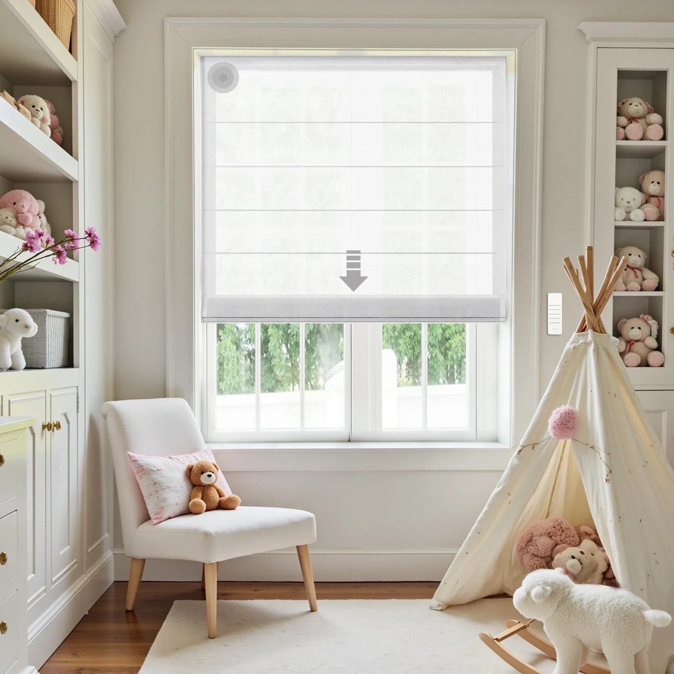 Alvin Motorized Sheer Roman Shade