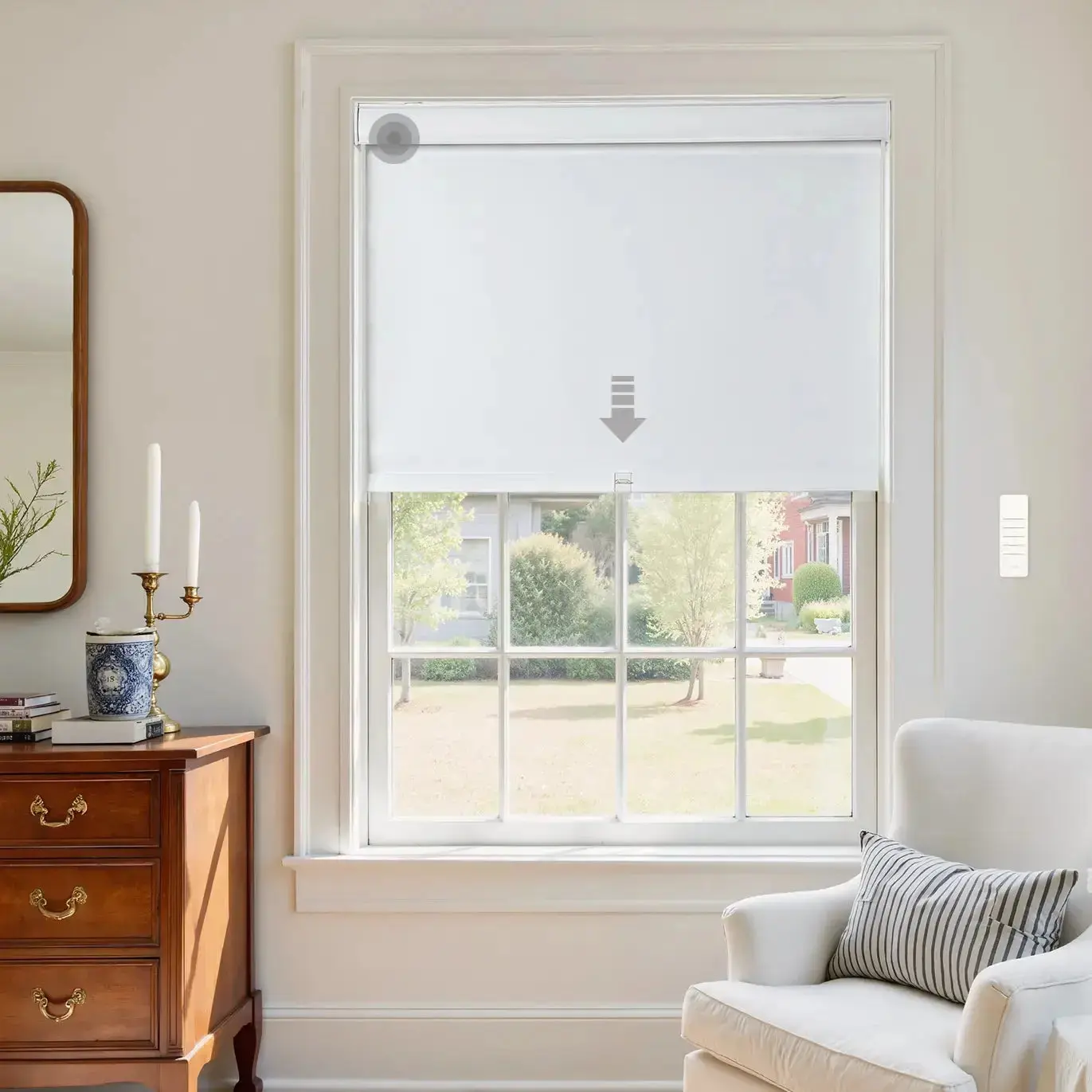 Alvin Motorized Waterproof Blackout Roller Shade - Image 3