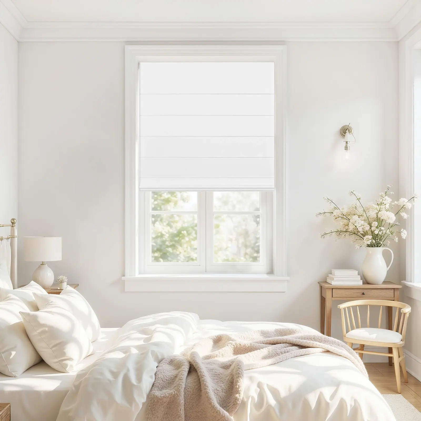 Alvin Motorized Waterproof Blackout Roman Shade - Image 12
