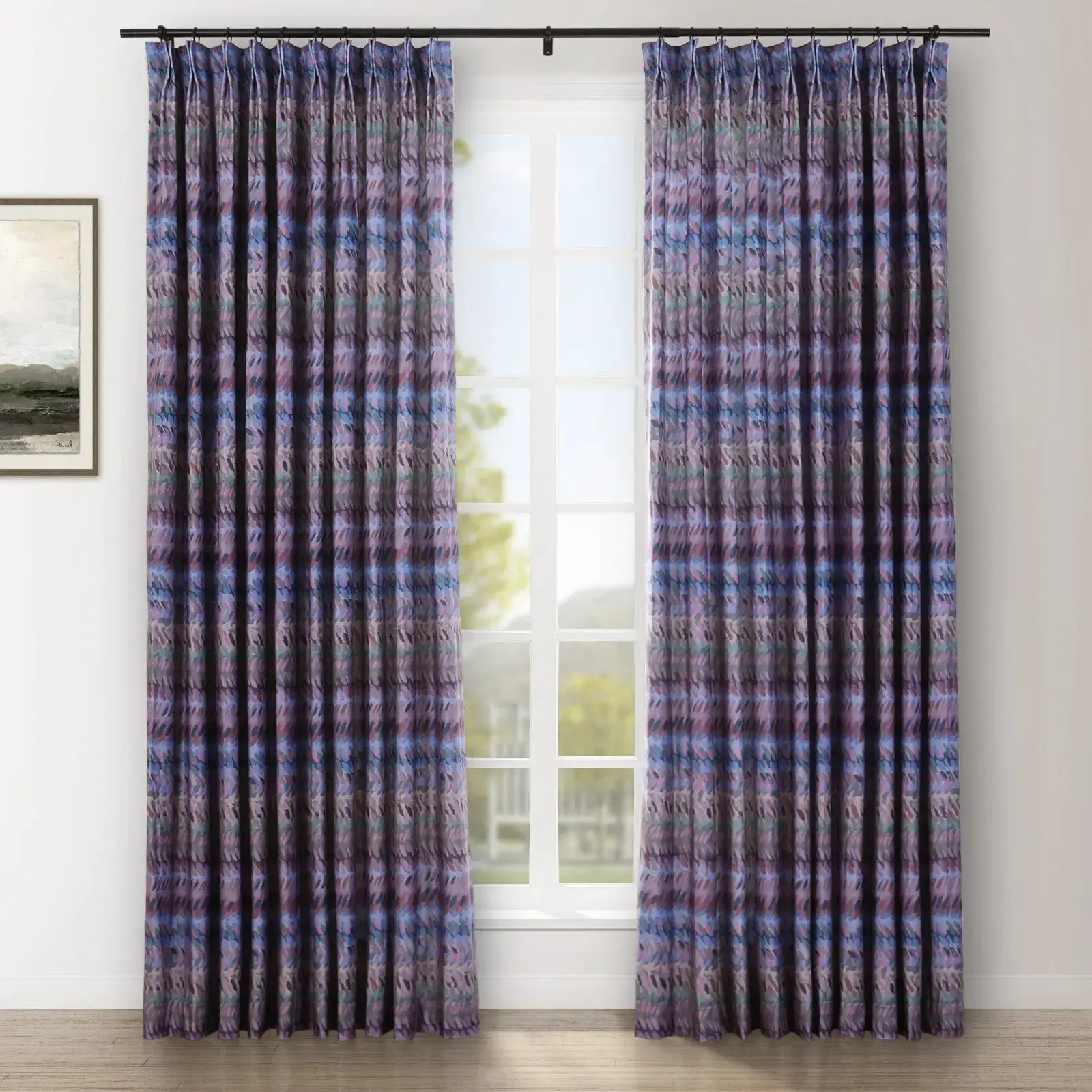 Amy Switzer Printed Velvet Pleated Drapery - Image 27