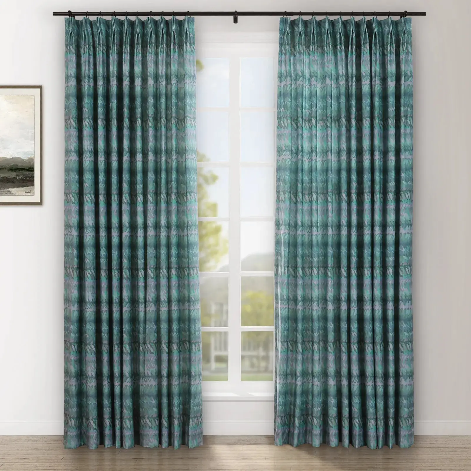 Amy Switzer Printed Velvet Pleated Drapery - Image 28