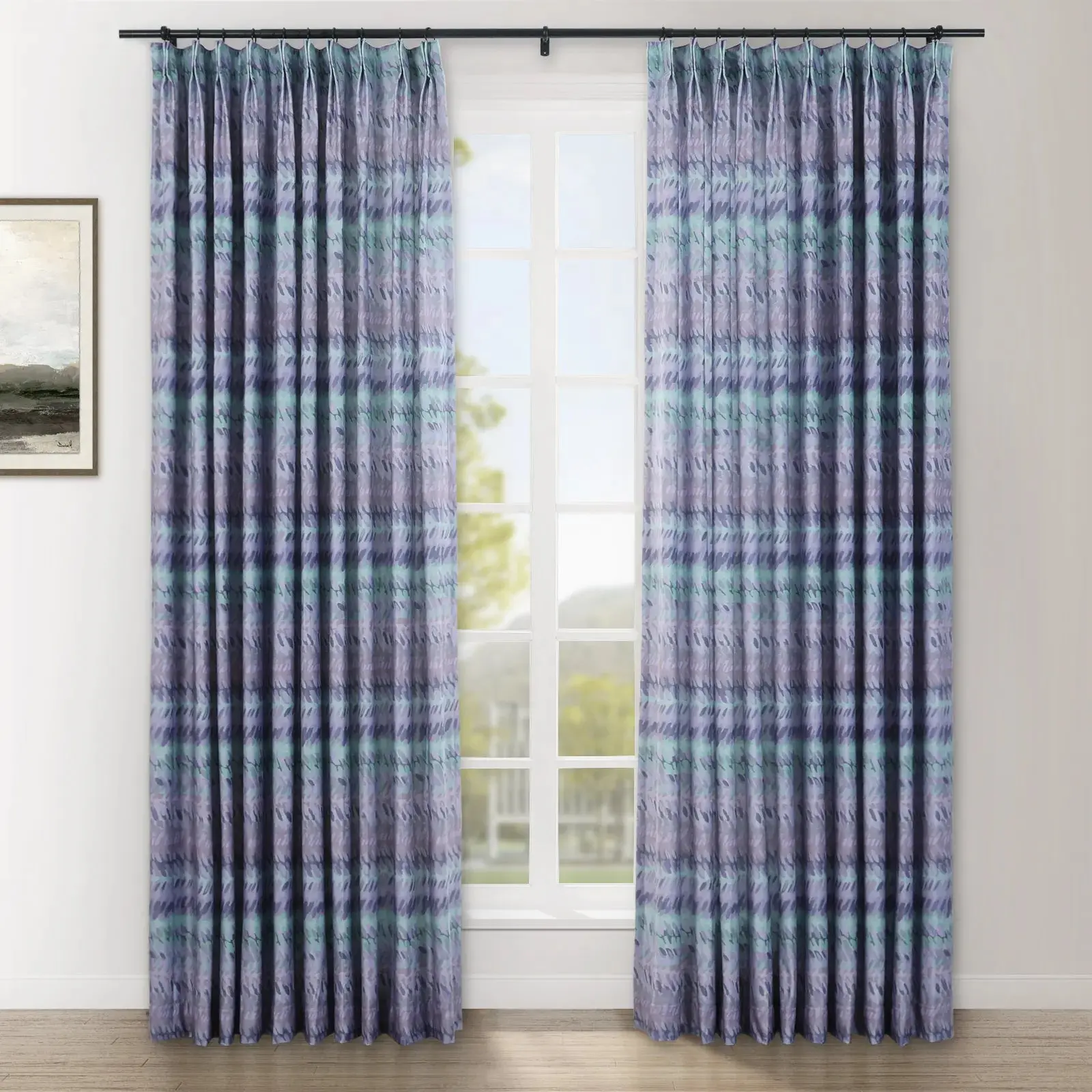 Amy Switzer Printed Velvet Pleated Drapery - Image 30