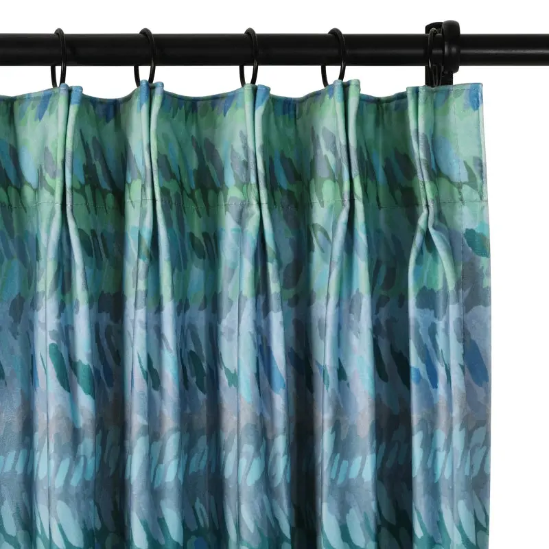 Amy Switzer Printed Velvet Pleated Drapery - Image 45