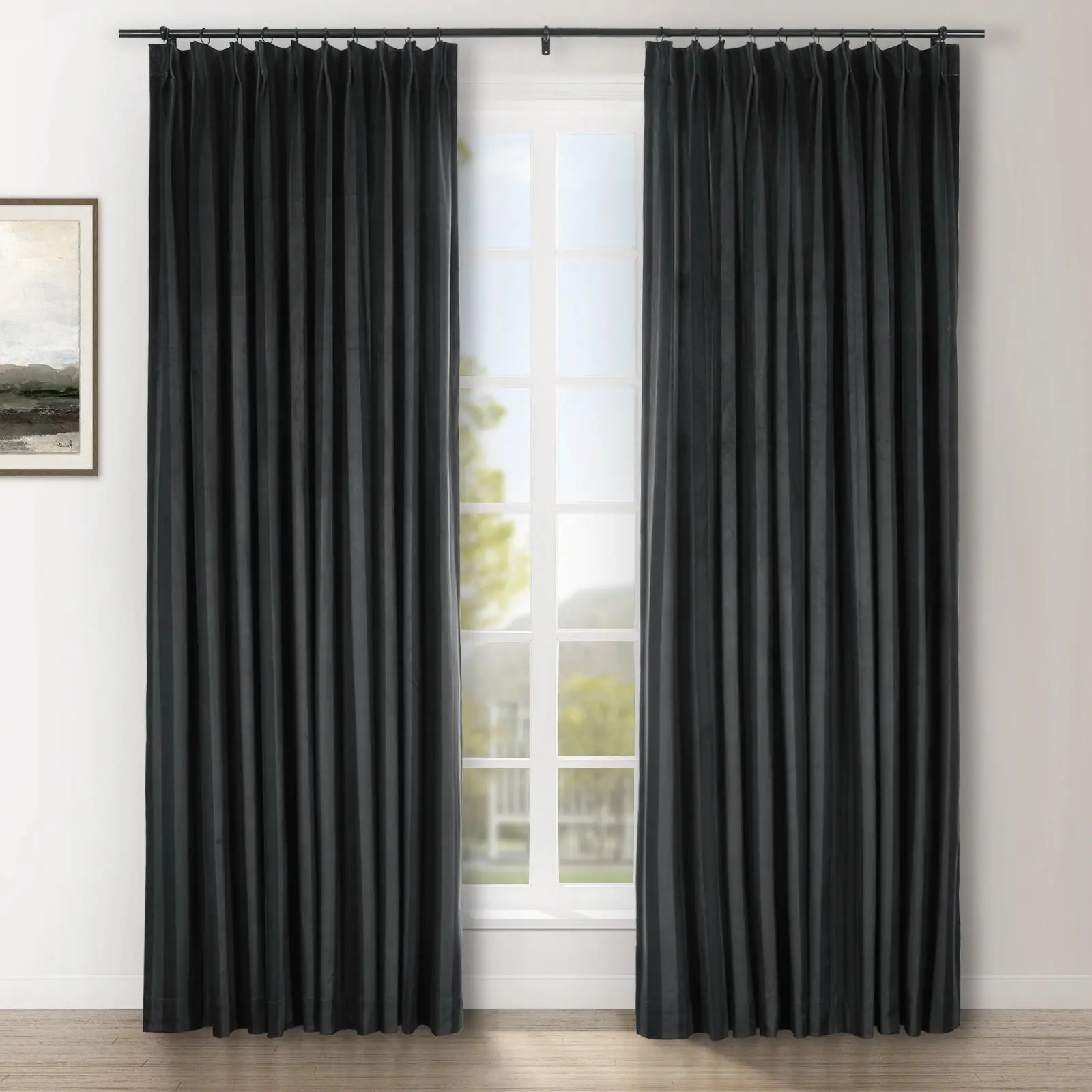 Amy Switzer Printed Velvet Pleated Drapery - Image 61