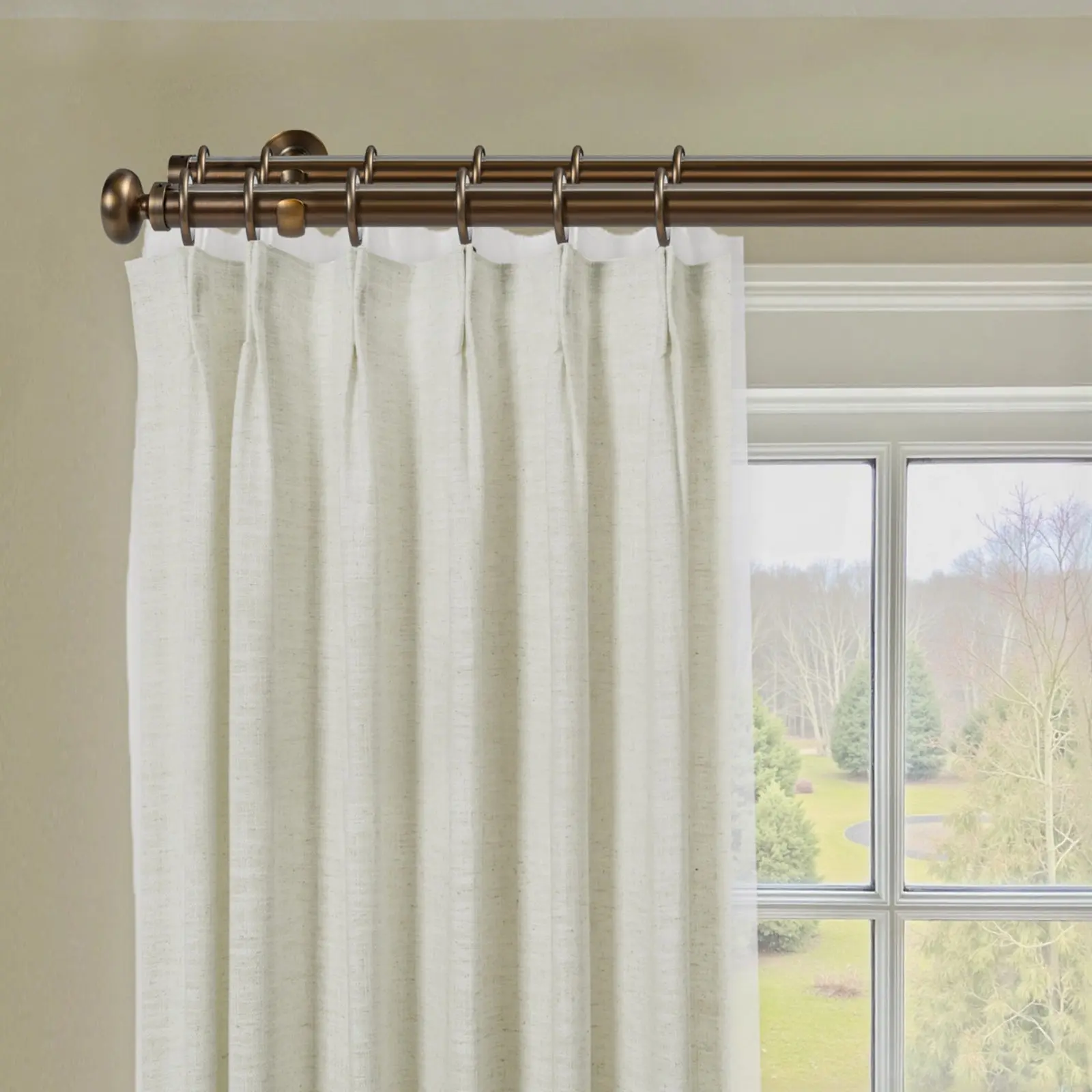 Arno Double Decorative Curtain Rod with Rings - Image 10
