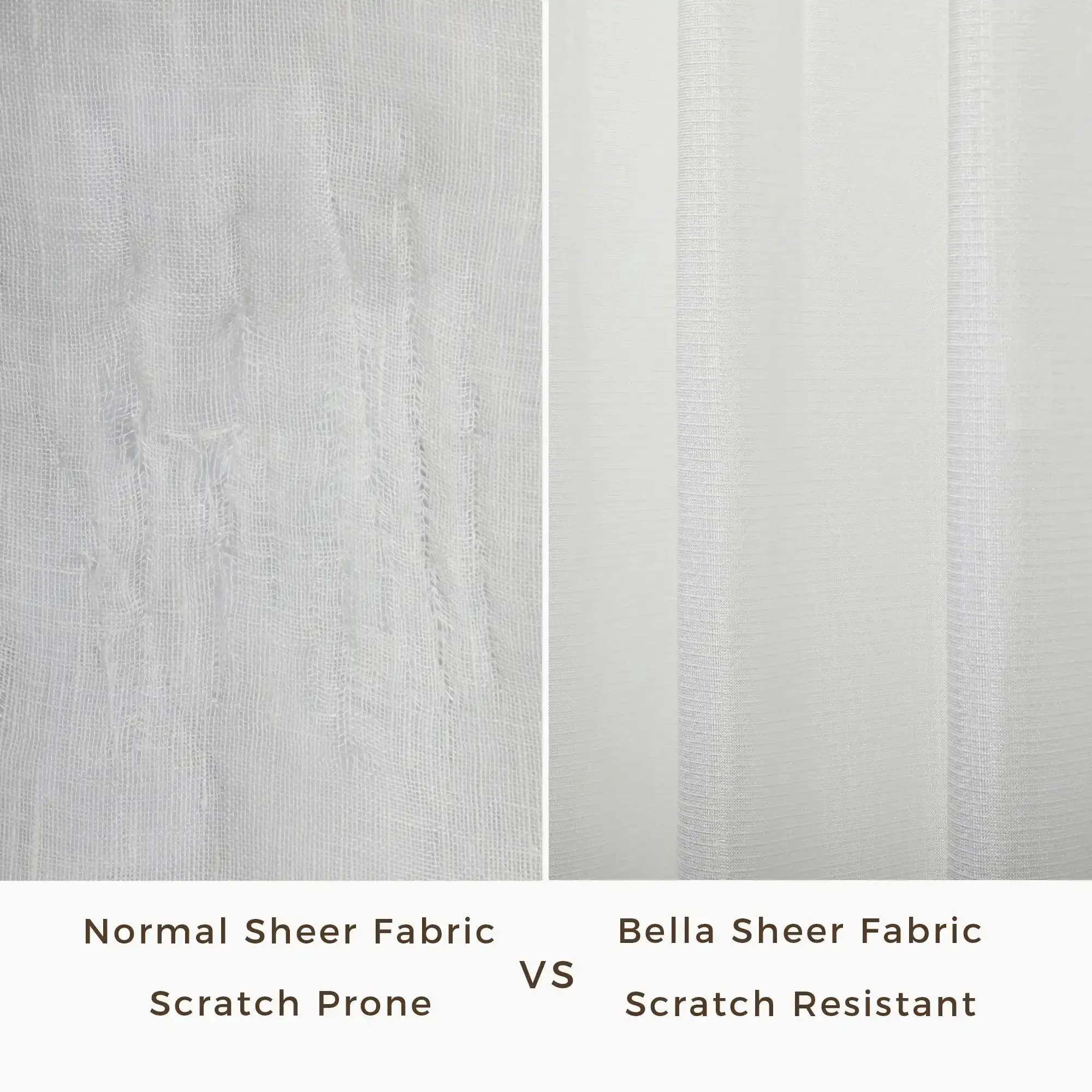 Bella Scratch Resistant Pet-Friendly Sheer Curtain Pleated - Image 4