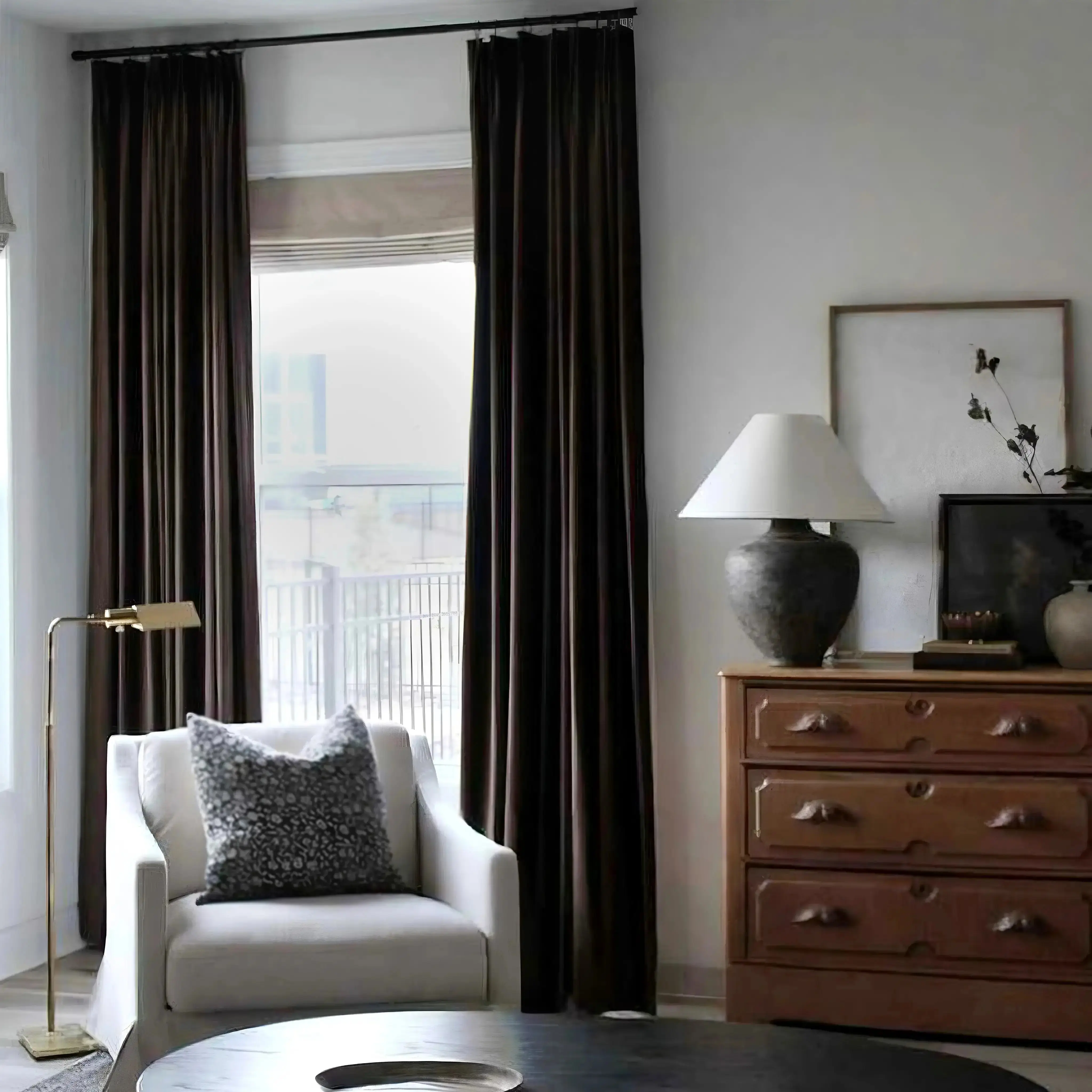 Birkin Velvet Curtain Pinch Pleated Thermal Drapes - Image 2