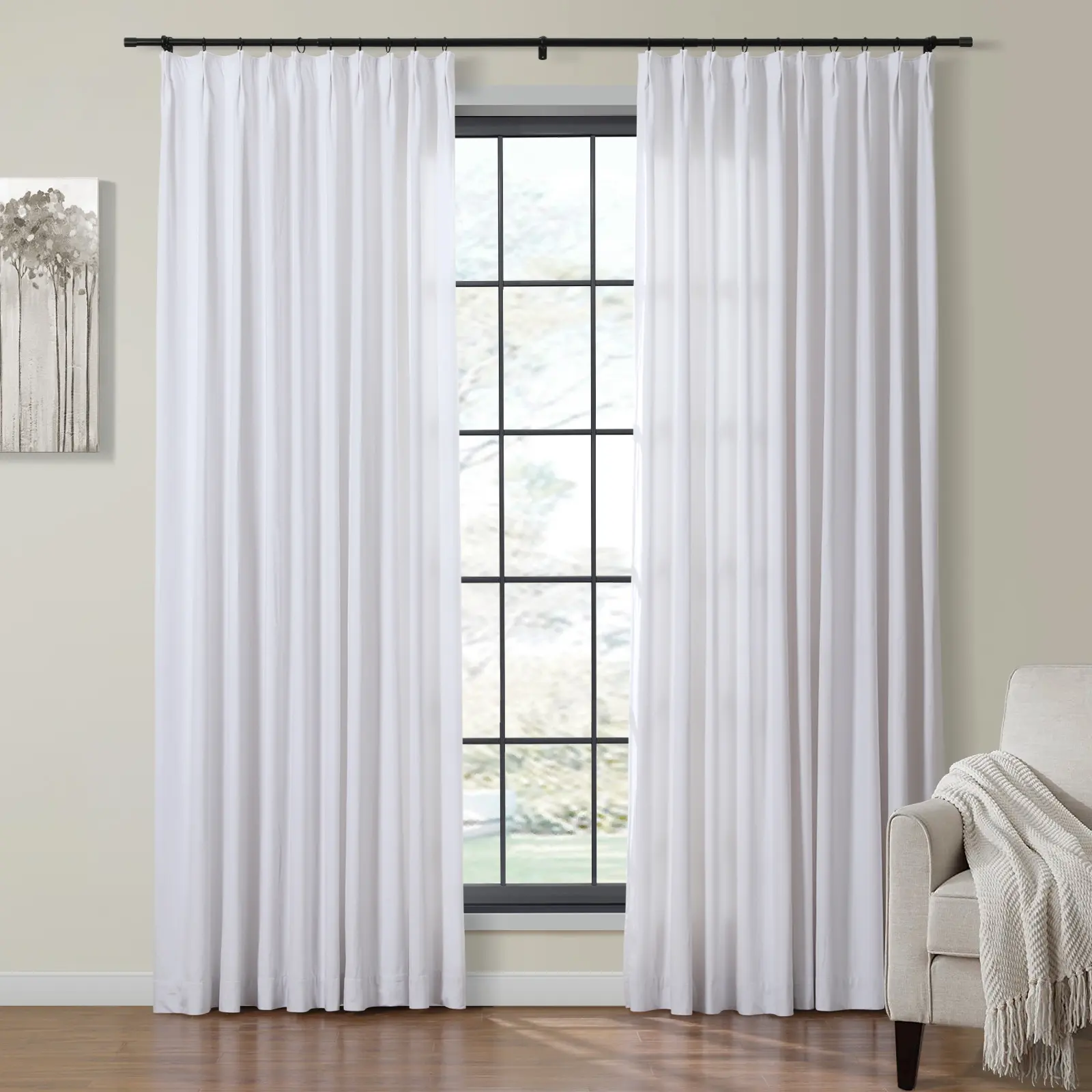 Birkin Velvet Curtain Pinch Pleated Thermal Drapes - Image 34