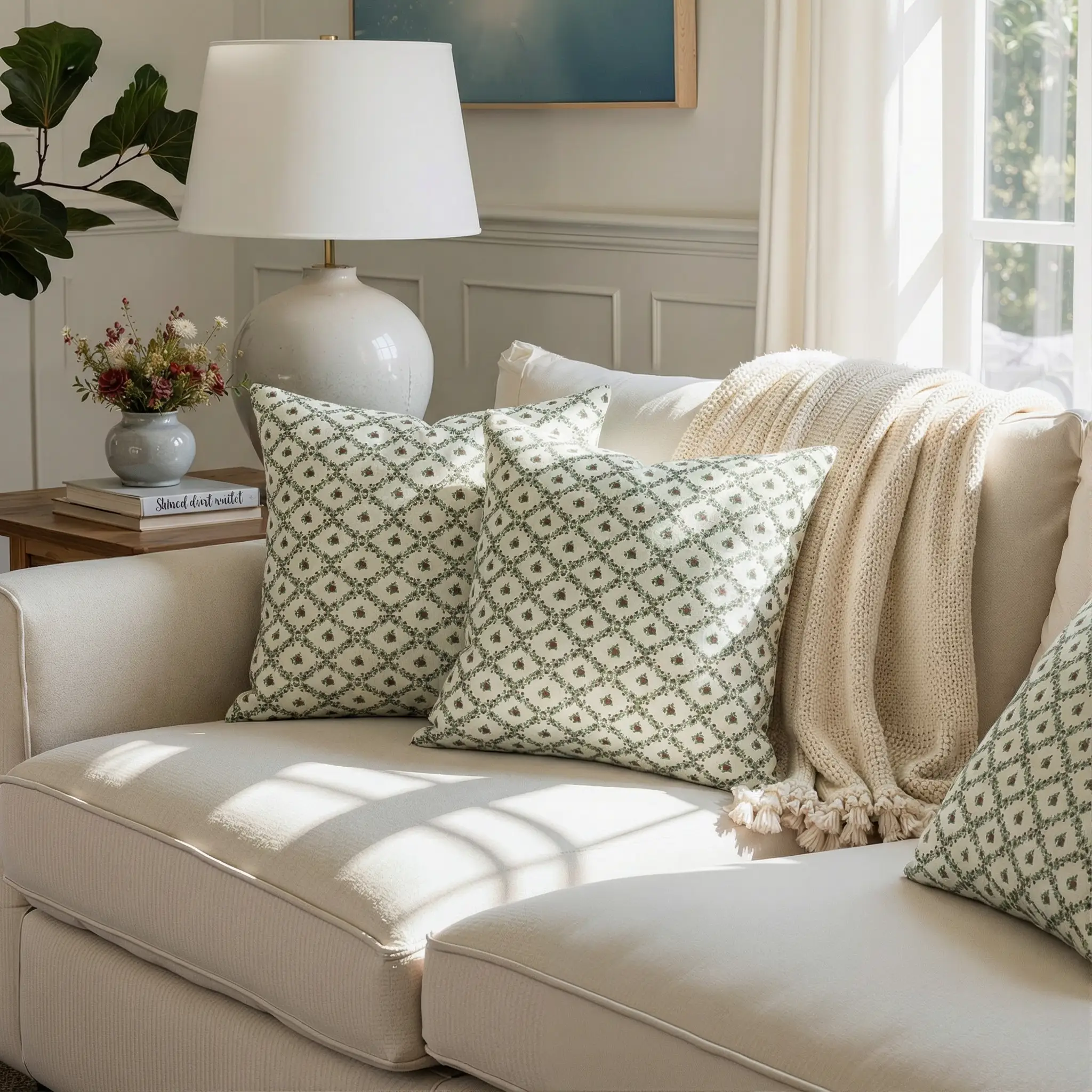 Britt Bengoechea Print Linen Cotton Pillow Cover - Image 45