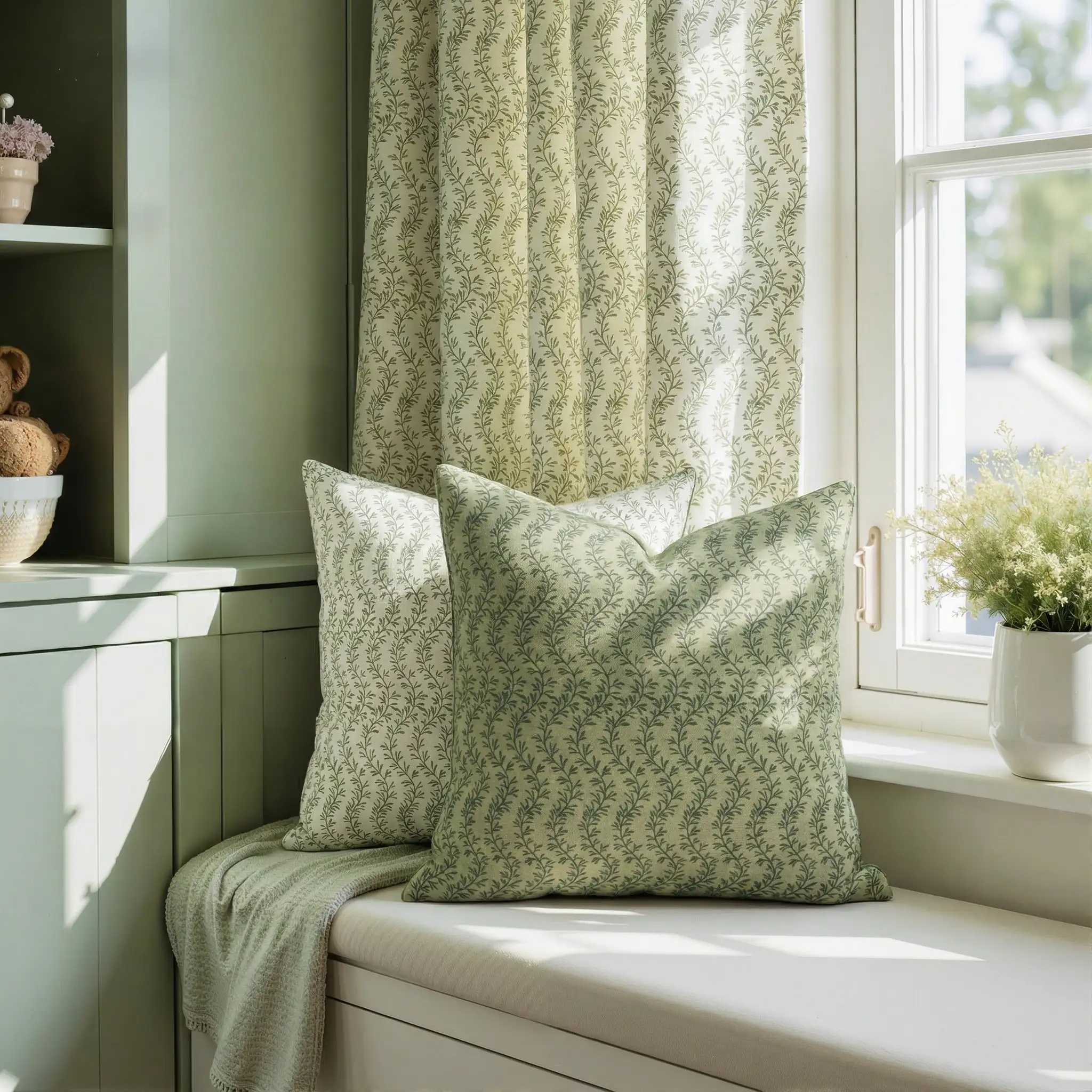 Britt Bengoechea Print Linen Cotton Pillow Cover - Image 54