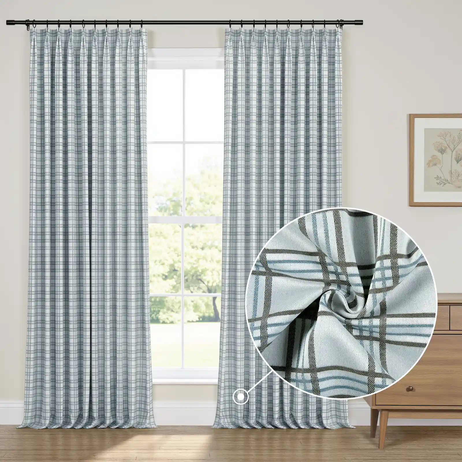Britt Bengoechea Floral Print Linen Cotton Drapery Pleated - Image 148