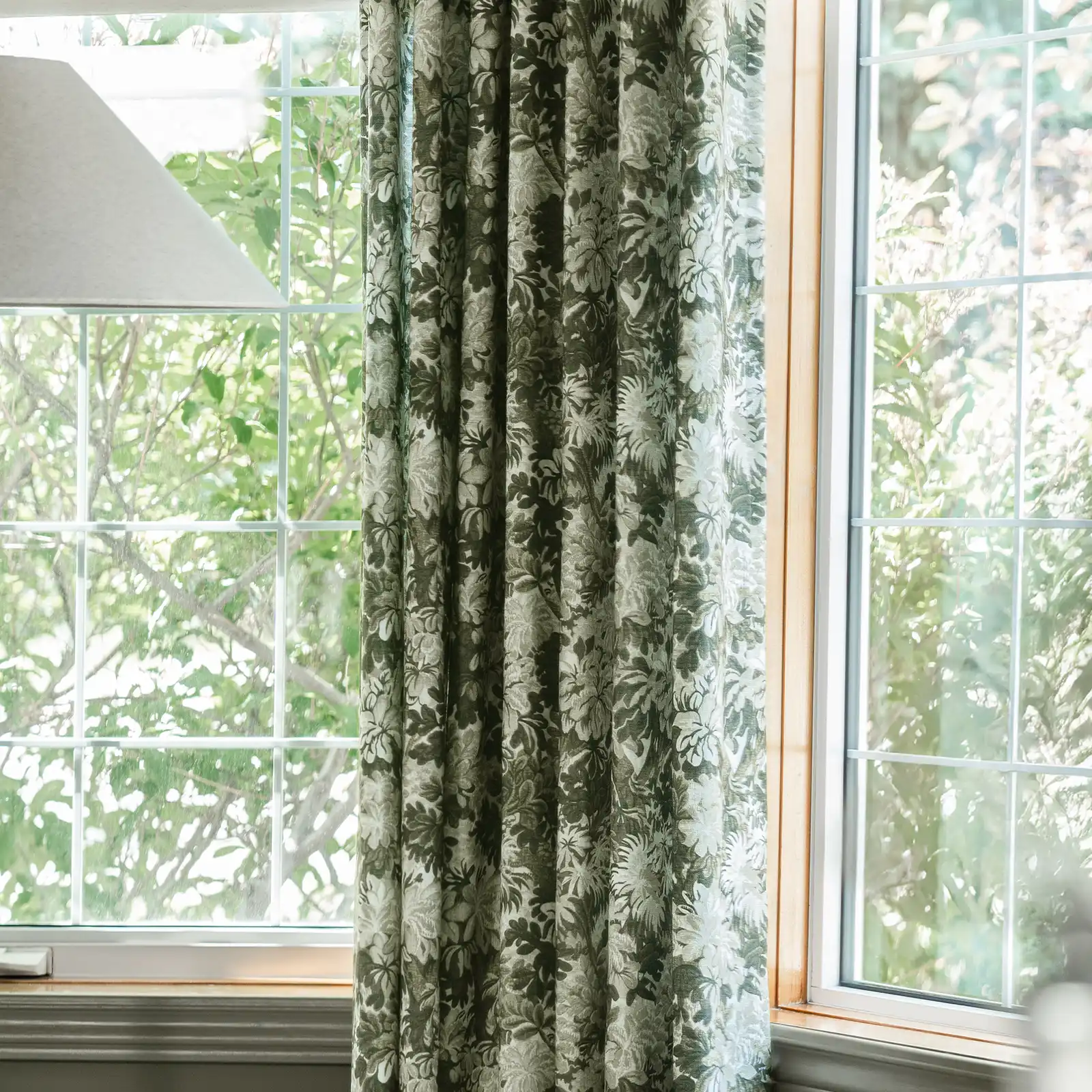 Britt Bengoechea Floral Print Linen Cotton Drapery Pleated - Image 2