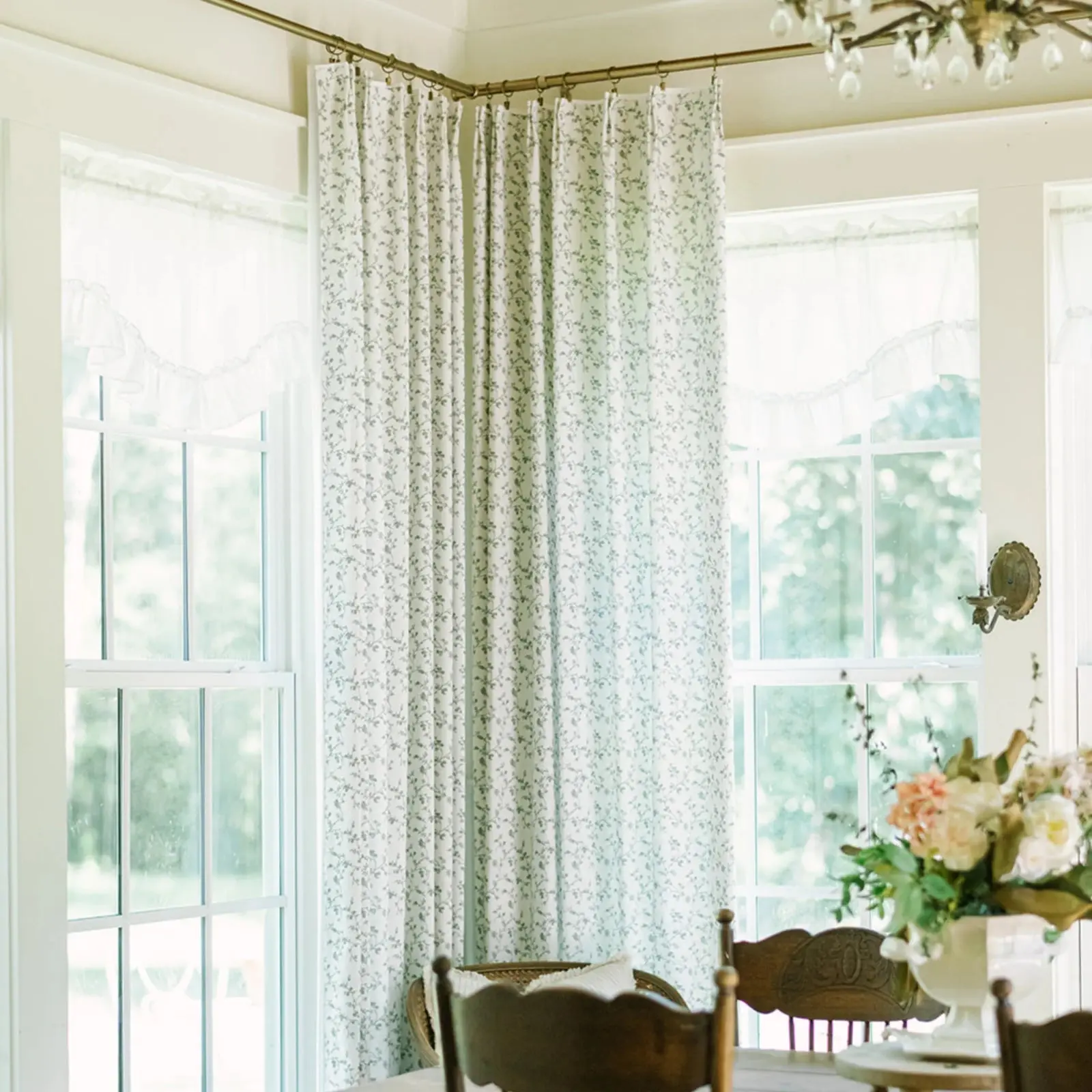 Britt Bengoechea Floral Print Linen Cotton Drapery Pleated - Image 27