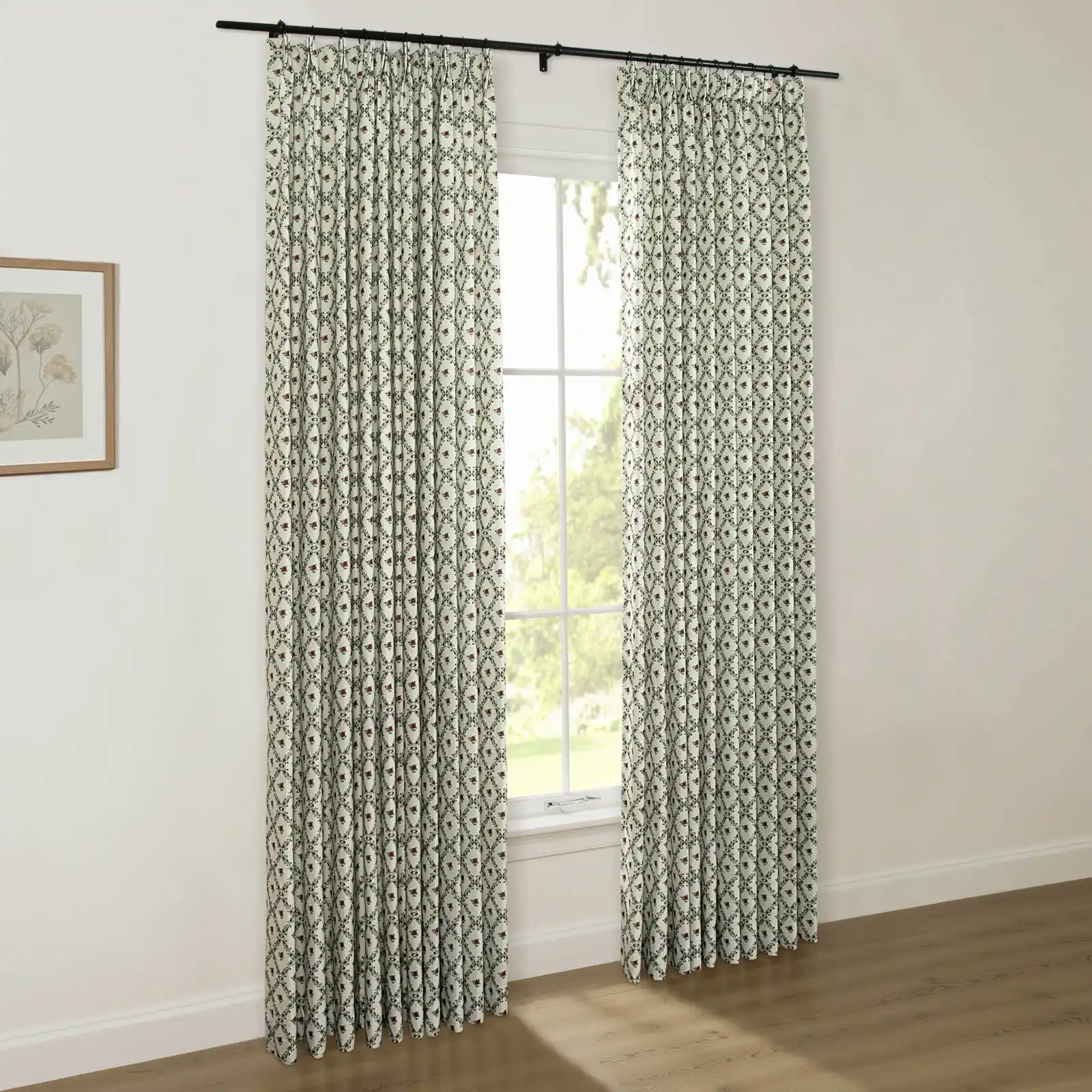 Britt Bengoechea Floral Print Linen Cotton Drapery Pleated - Image 65