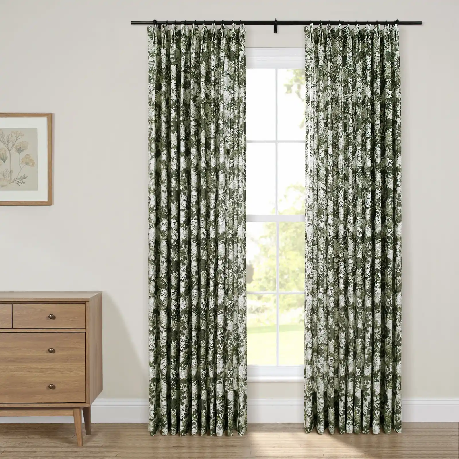 Britt Bengoechea Floral Print Linen Cotton Drapery Pleated - Image 67