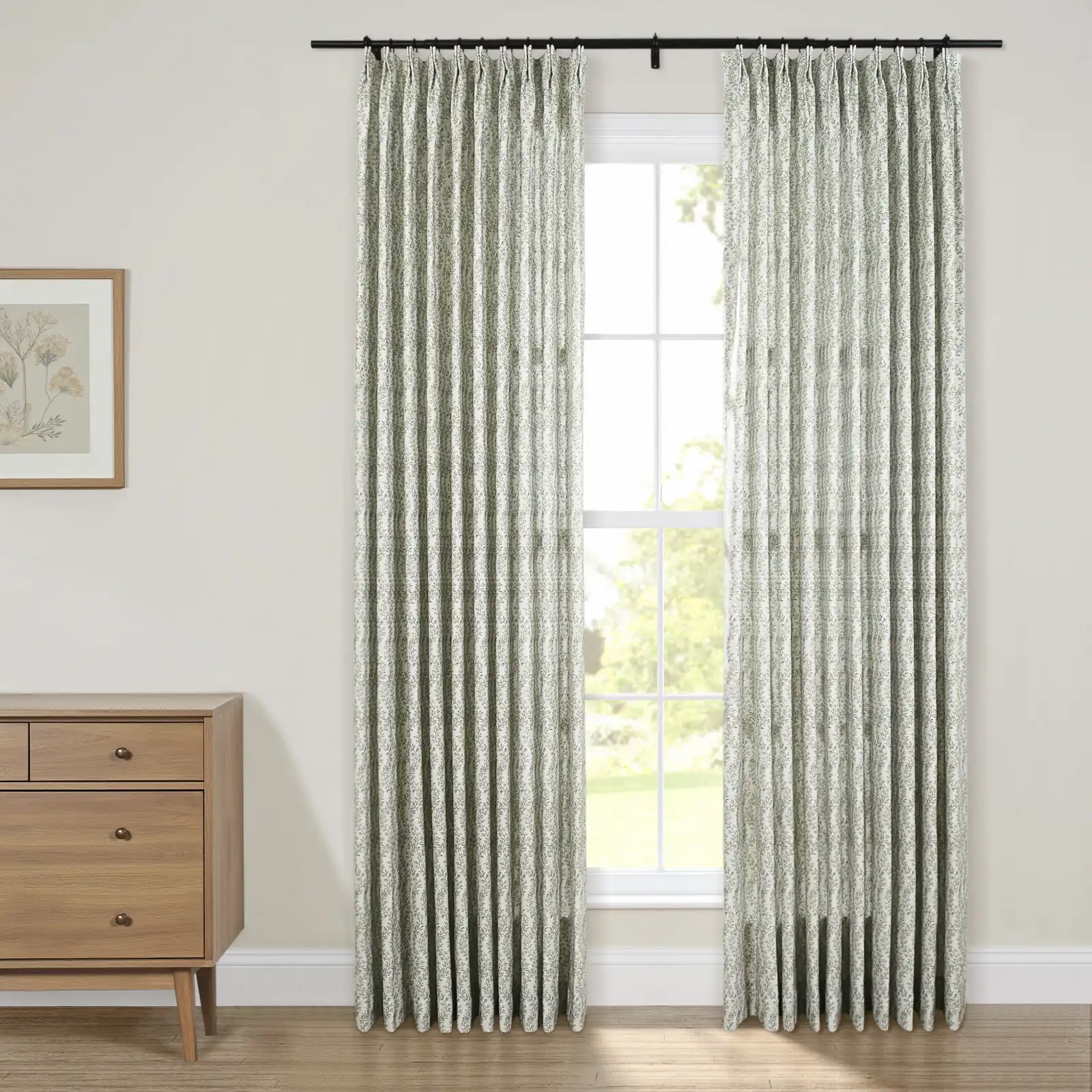 Britt Bengoechea Floral Print Linen Cotton Drapery Pleated - Image 85