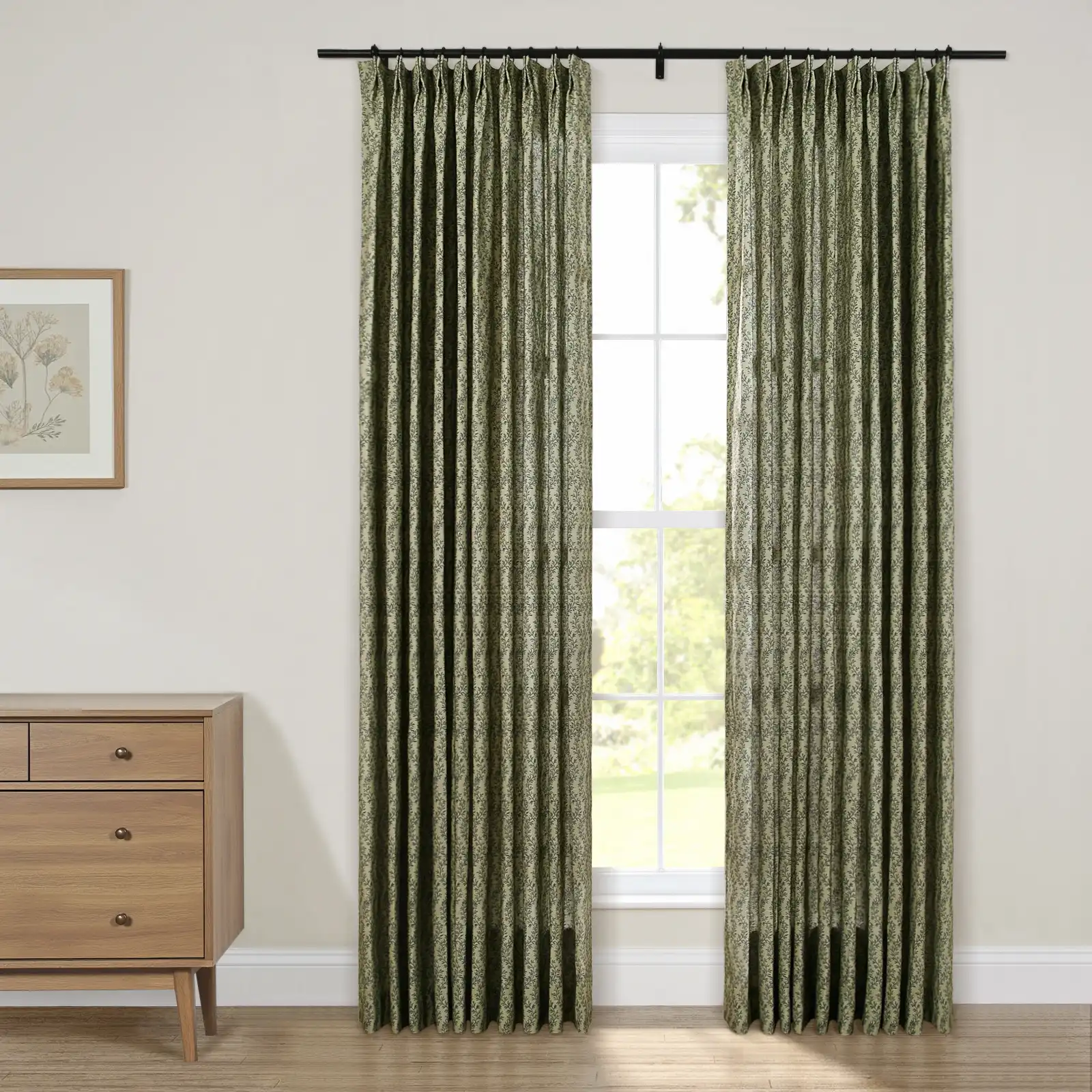 Britt Bengoechea Floral Print Linen Cotton Drapery Pleated - Image 98
