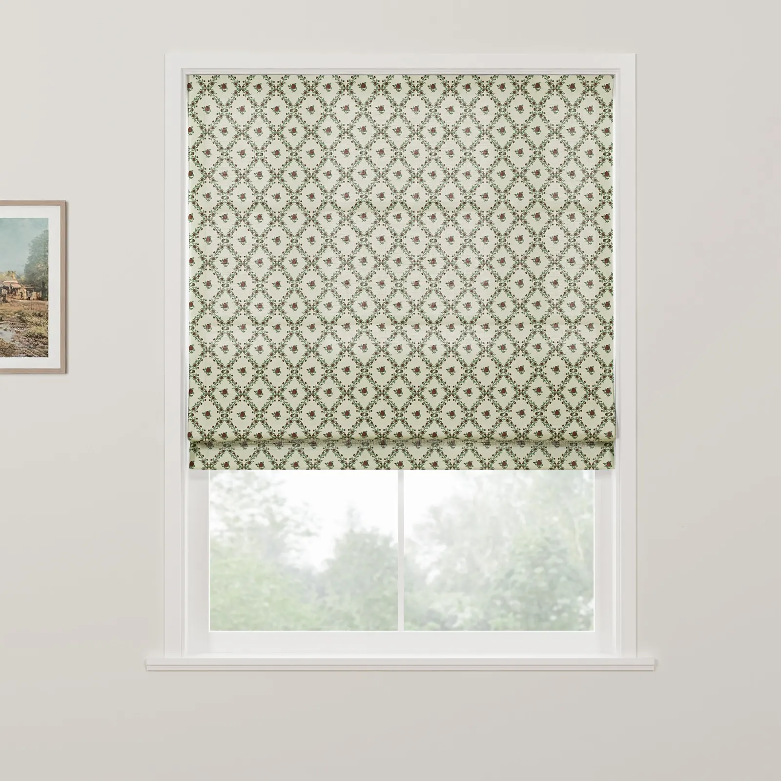 Britt Bengoechea Floral Print Linen Cotton Roman Shade Cordless - Image 27