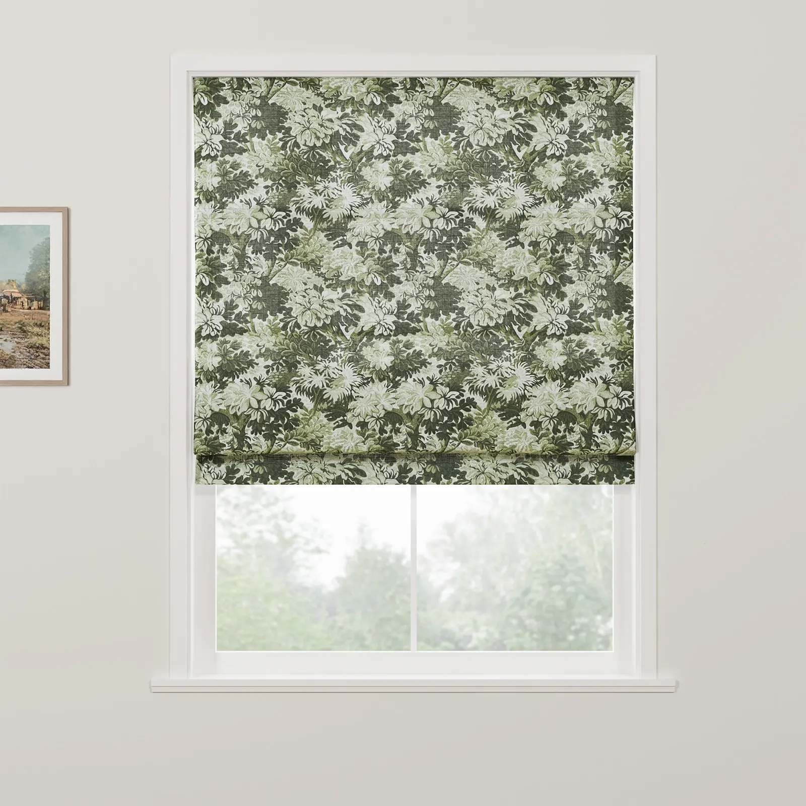 Britt Bengoechea Floral Print Linen Cotton Roman Shade Cordless - Image 29
