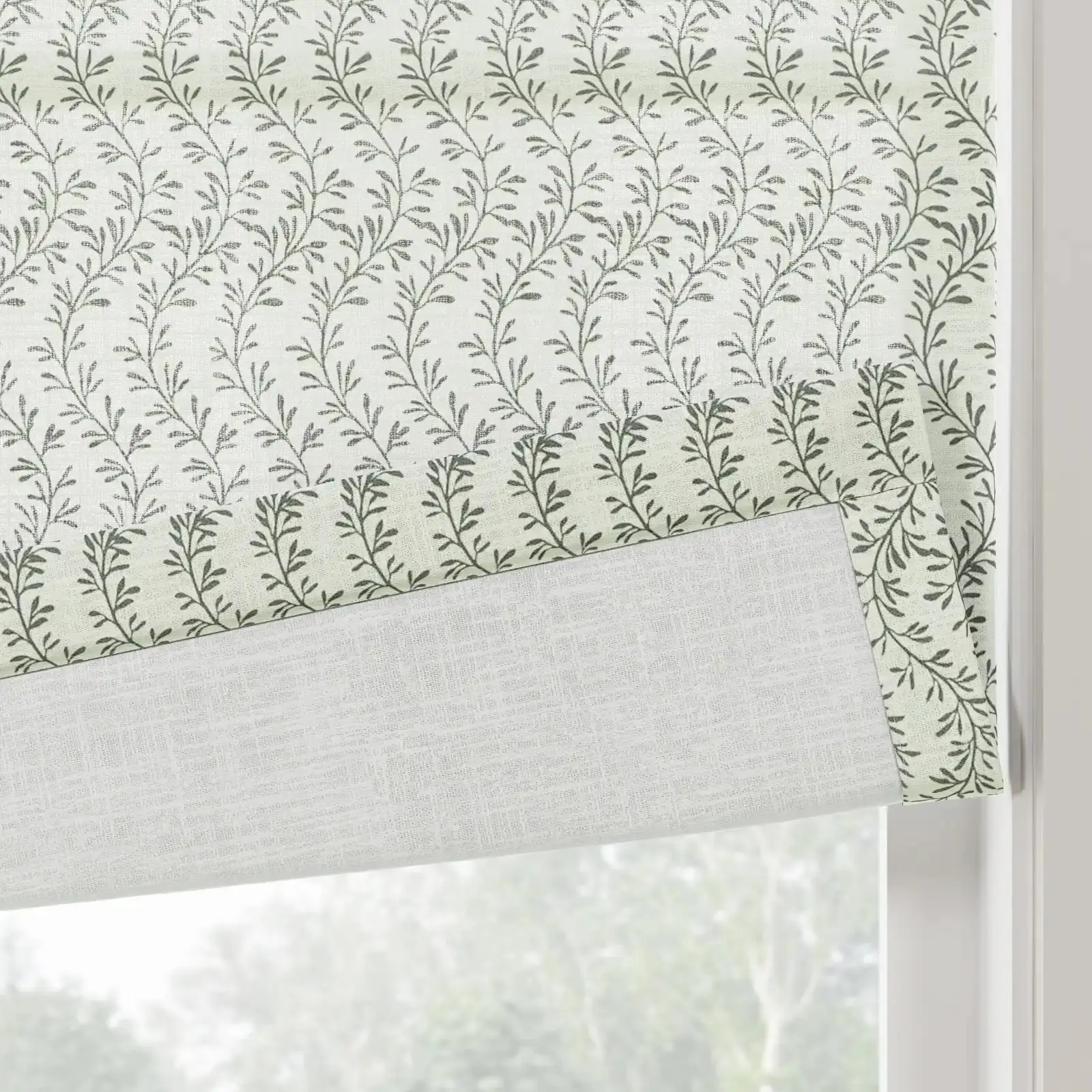 Britt Bengoechea Floral Print Linen Cotton Roman Shade Cordless - Image 43