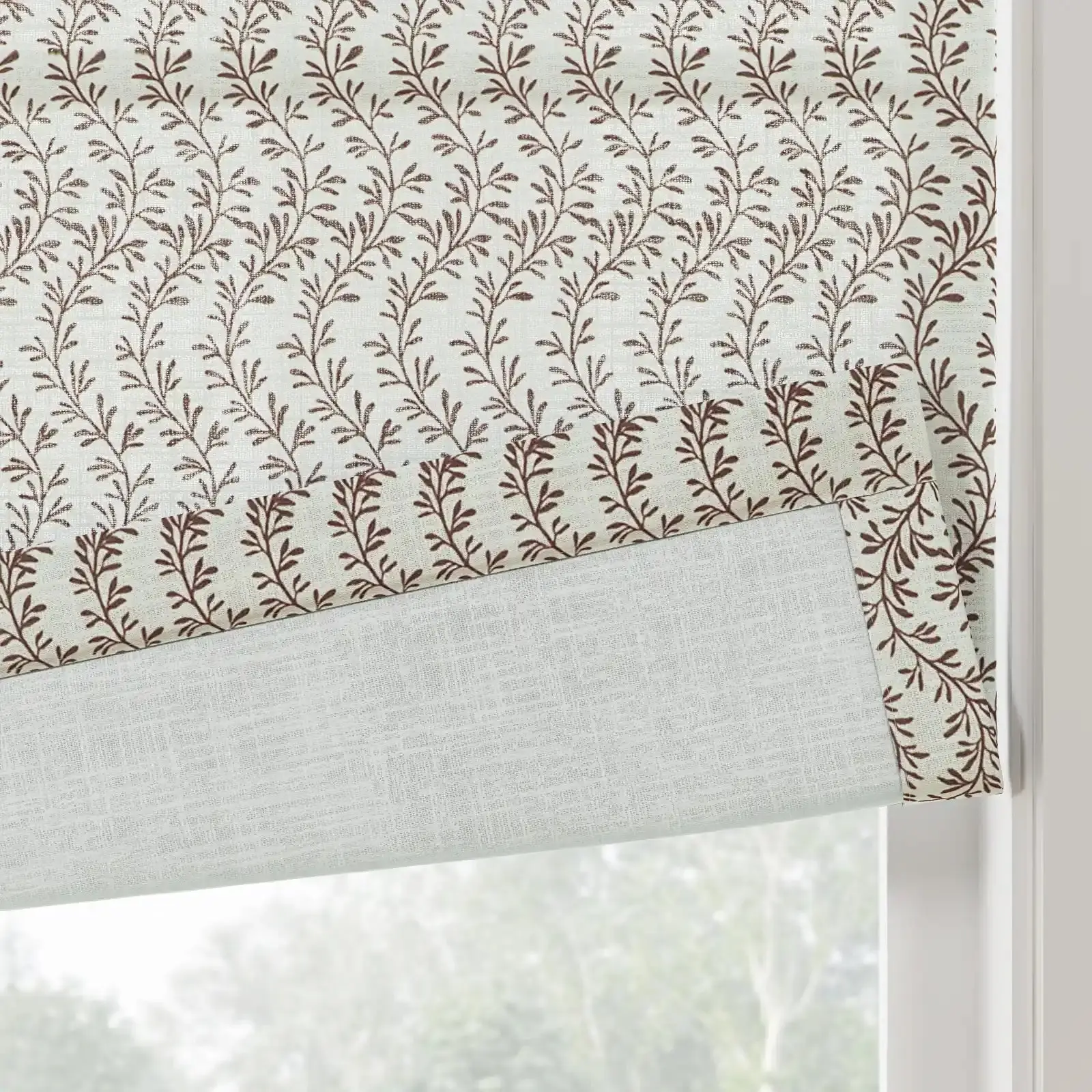 Britt Bengoechea Floral Print Linen Cotton Roman Shade Cordless - Image 45