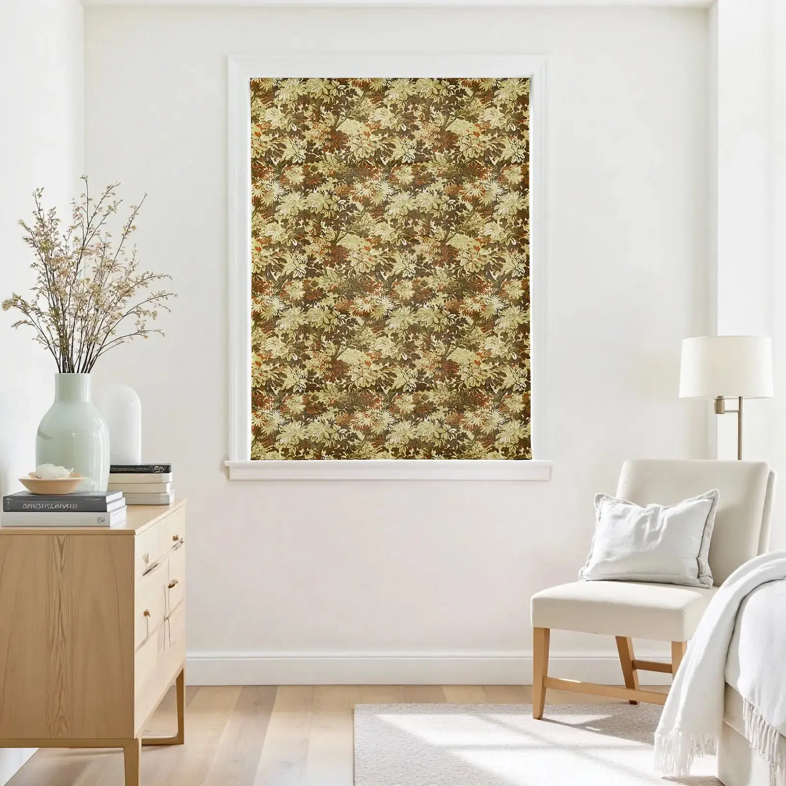 Britt Bengoechea Floral Print Linen Cotton Roman Shade Cordless - Image 52