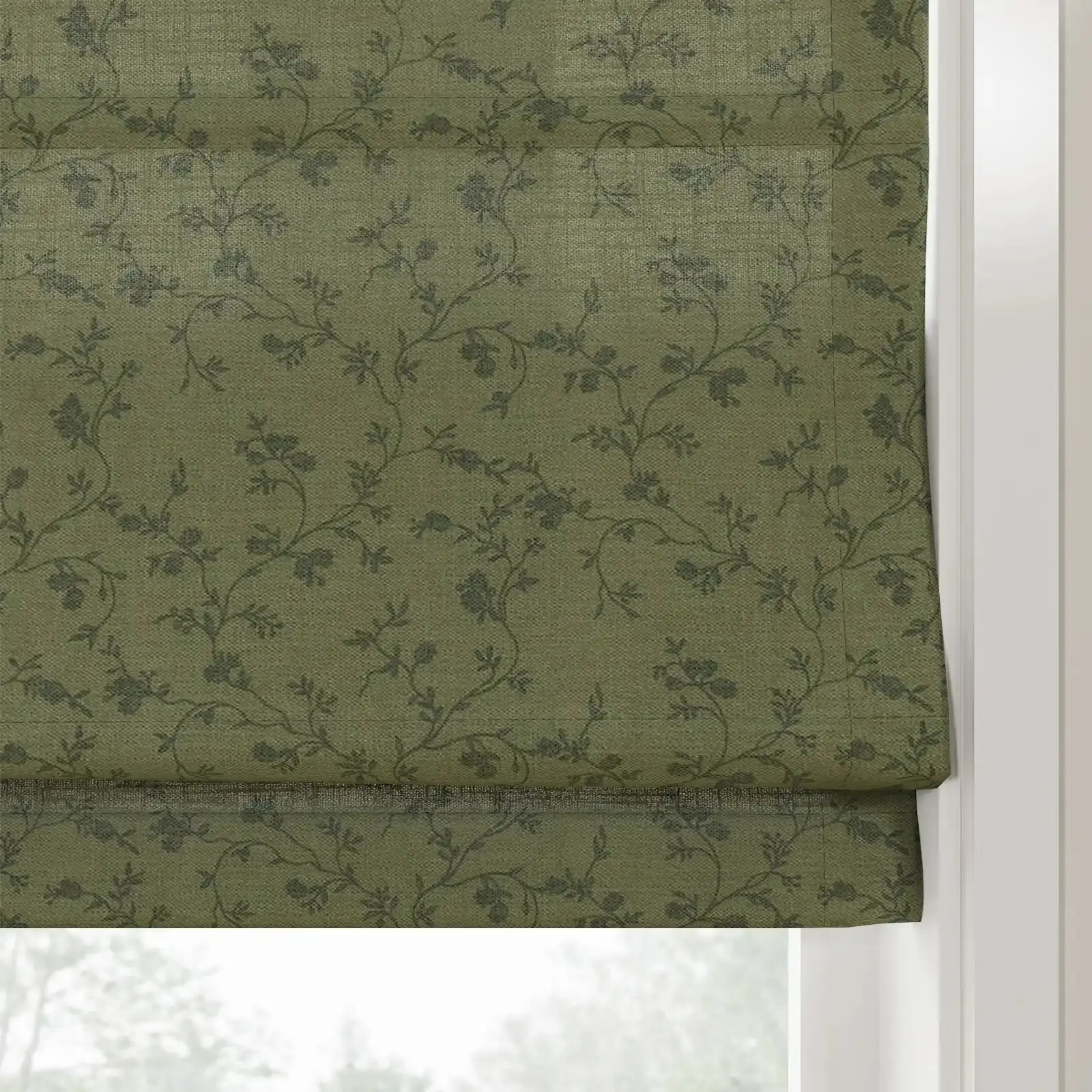 Britt Bengoechea Floral Print Linen Cotton Roman Shade Cordless - Image 70