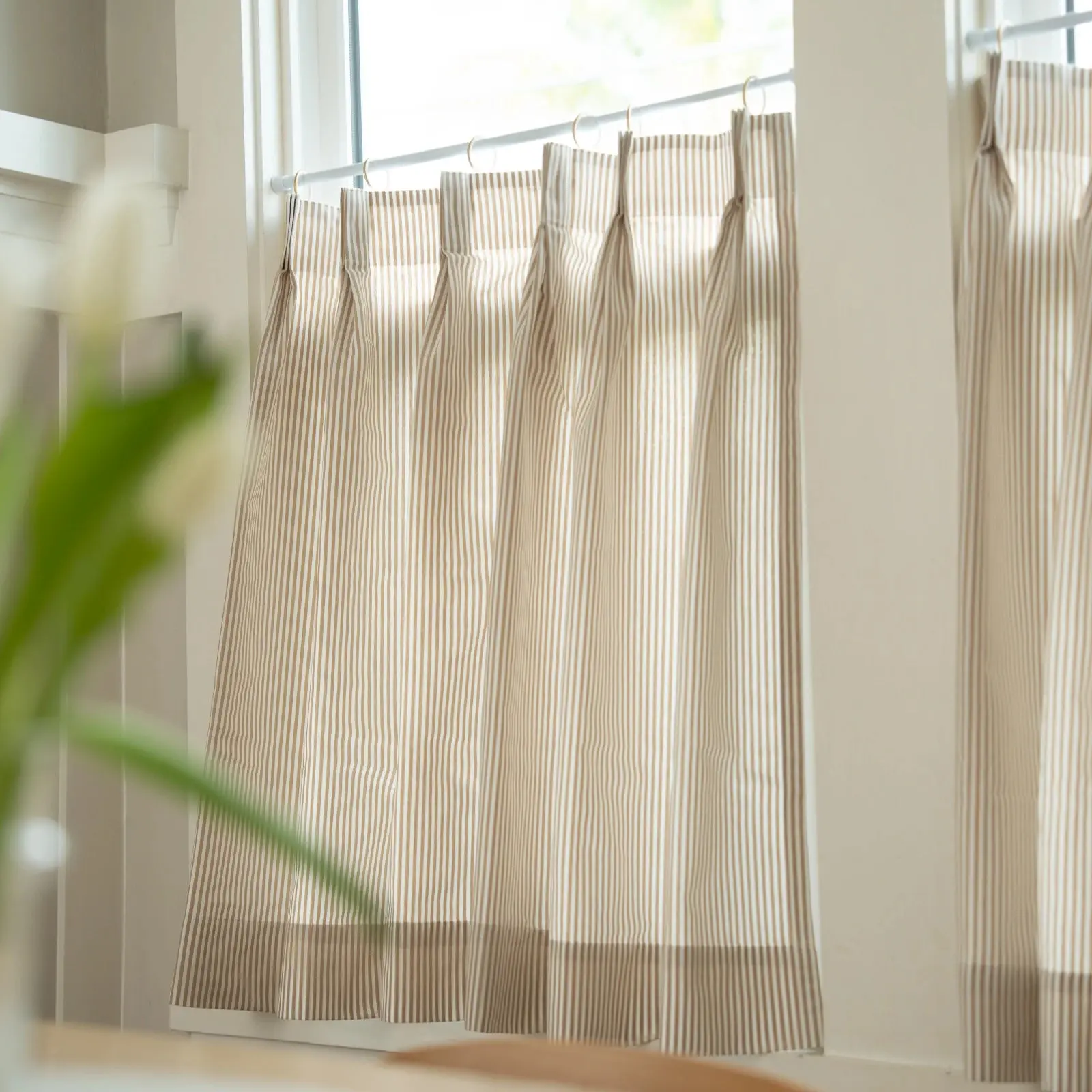 Celia Striped Plaid Cafe Curtain - Image 10