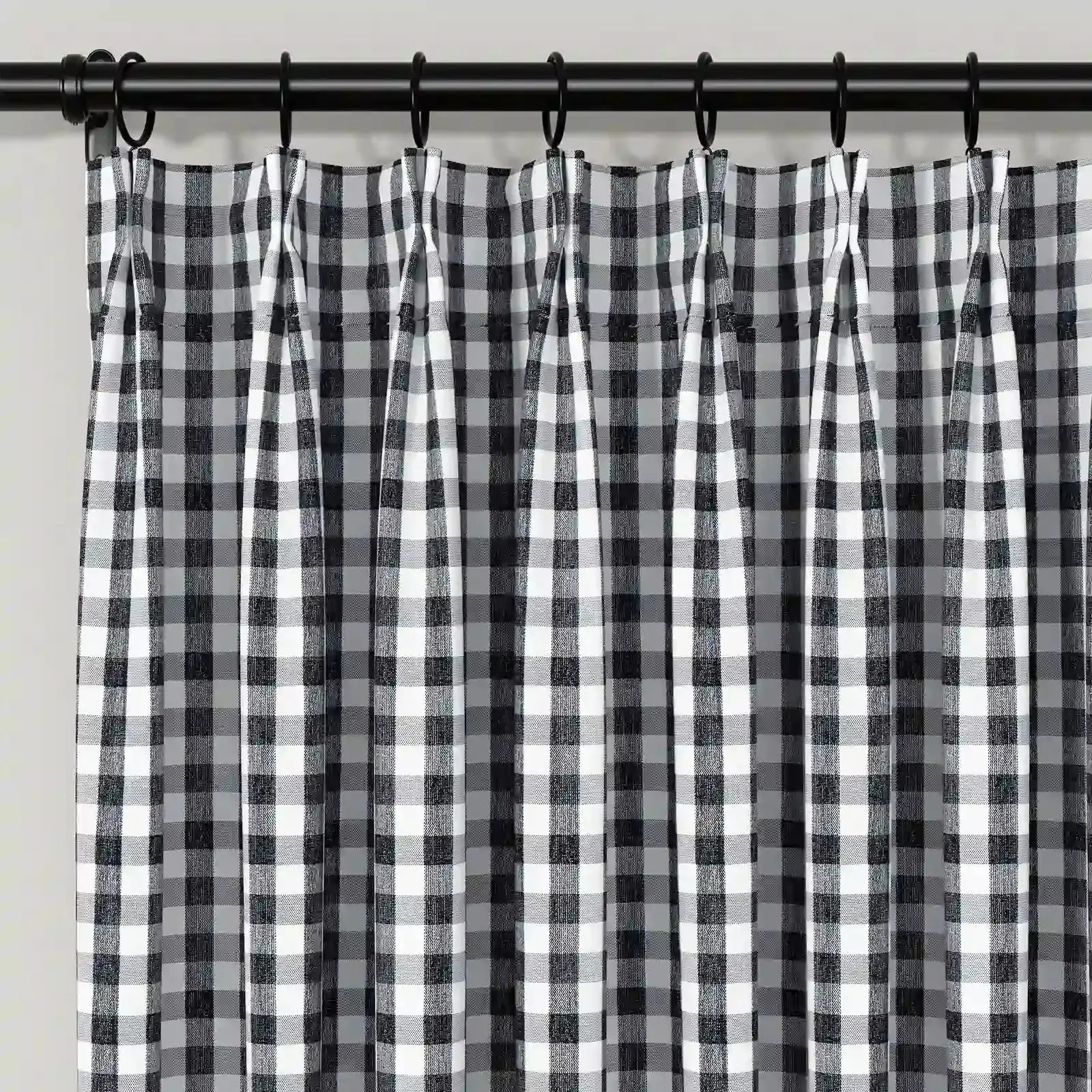 Celia Striped Plaid Cafe Curtain - Image 77
