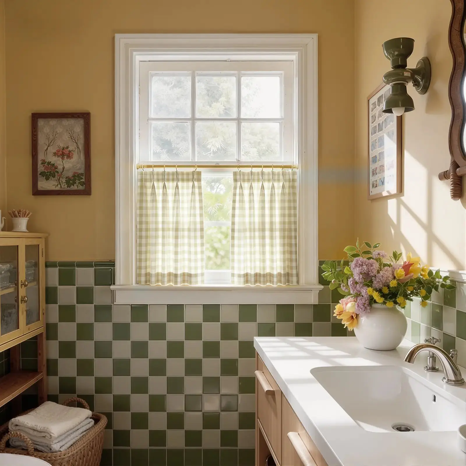 Celia Striped Plaid Cafe Curtain - Image 8