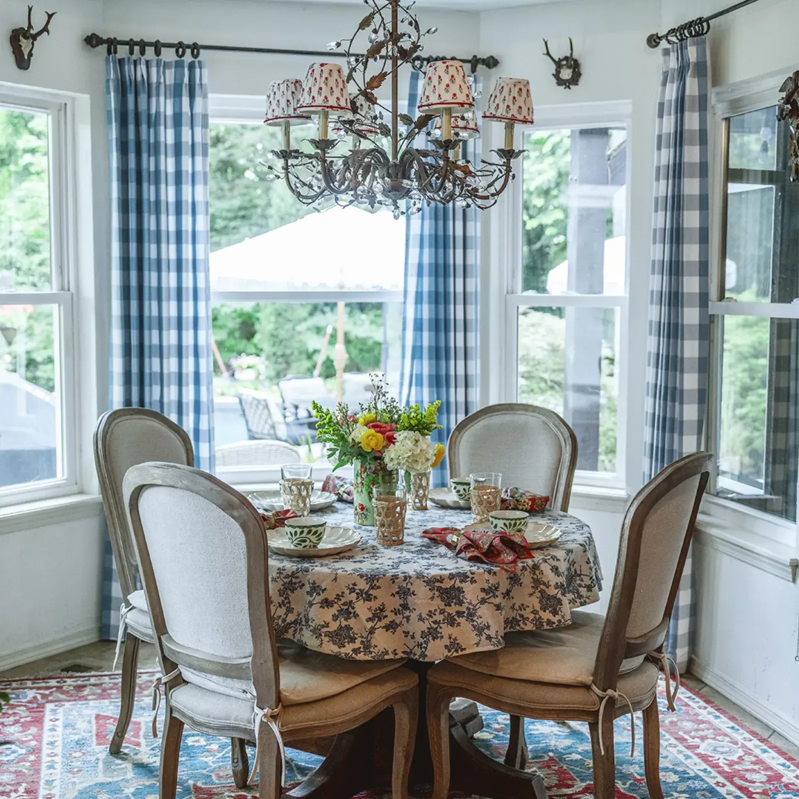 Celia Striped Plaid Curtain
