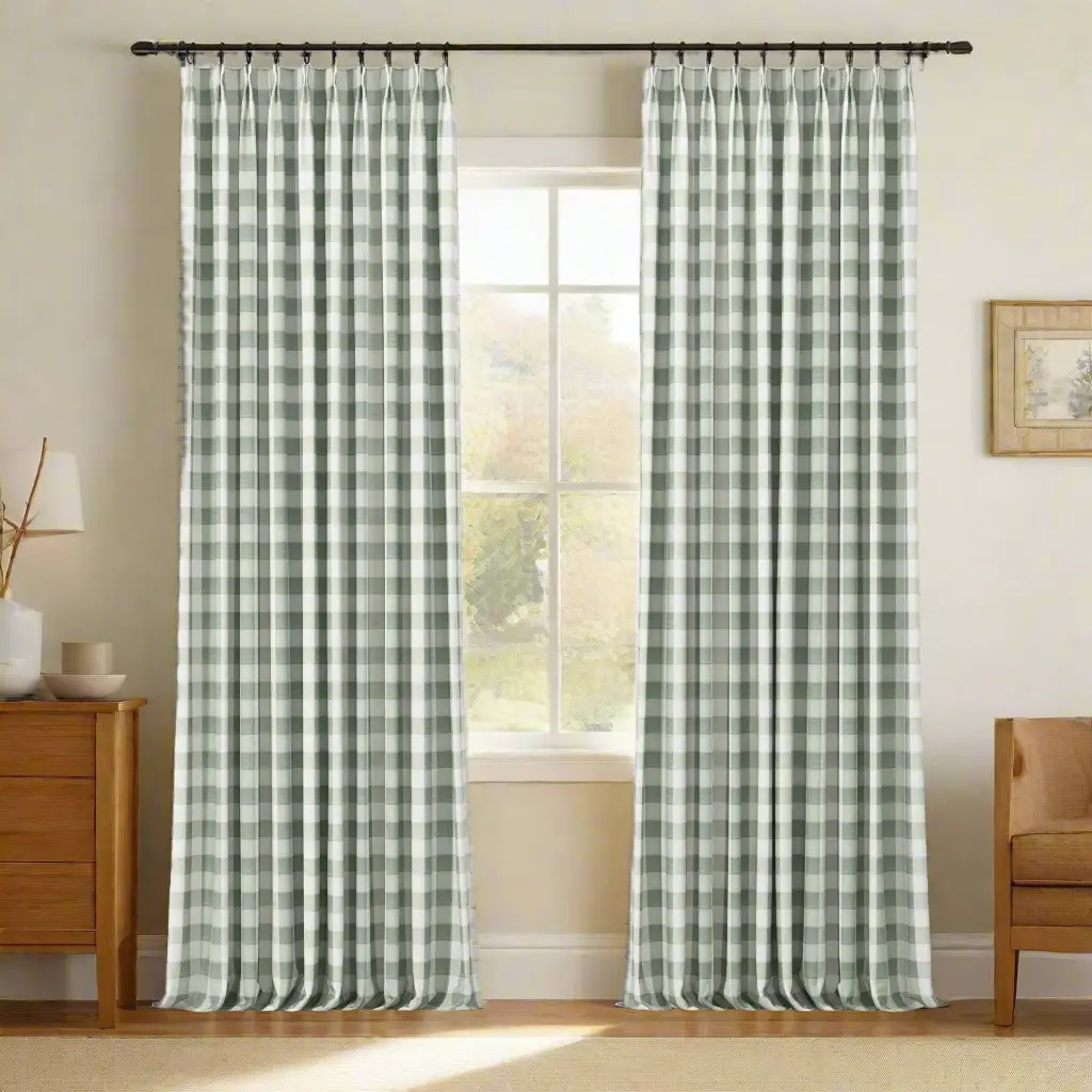 Celia Striped Plaid Curtain - Image 14
